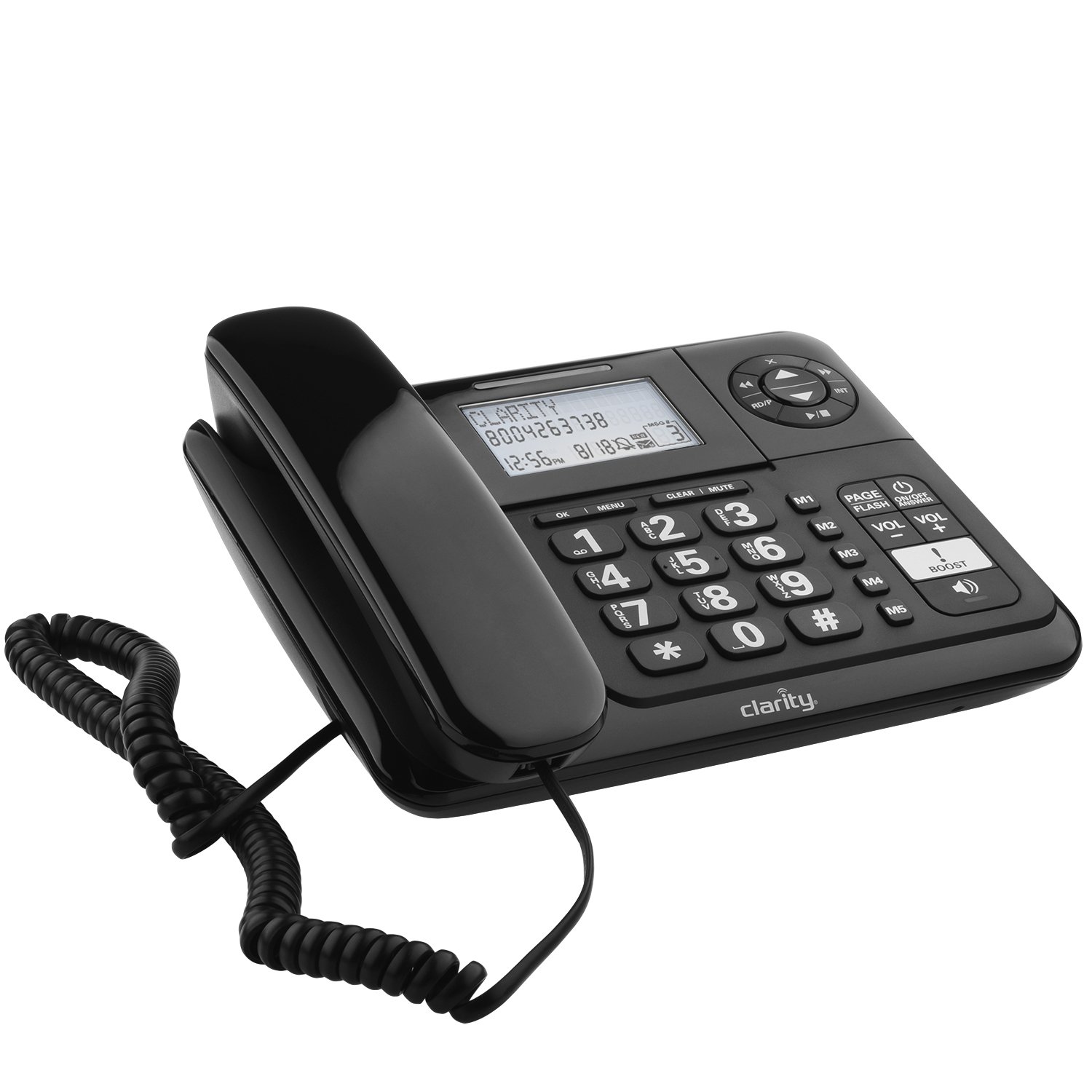 Clarity 53727.000 E814CC Amplified Phone for Moderate Hearing Loss - Corded & Cordless Combo with Loud Volume & Clear Sound - Ideal for Seniors & Home/Office Use