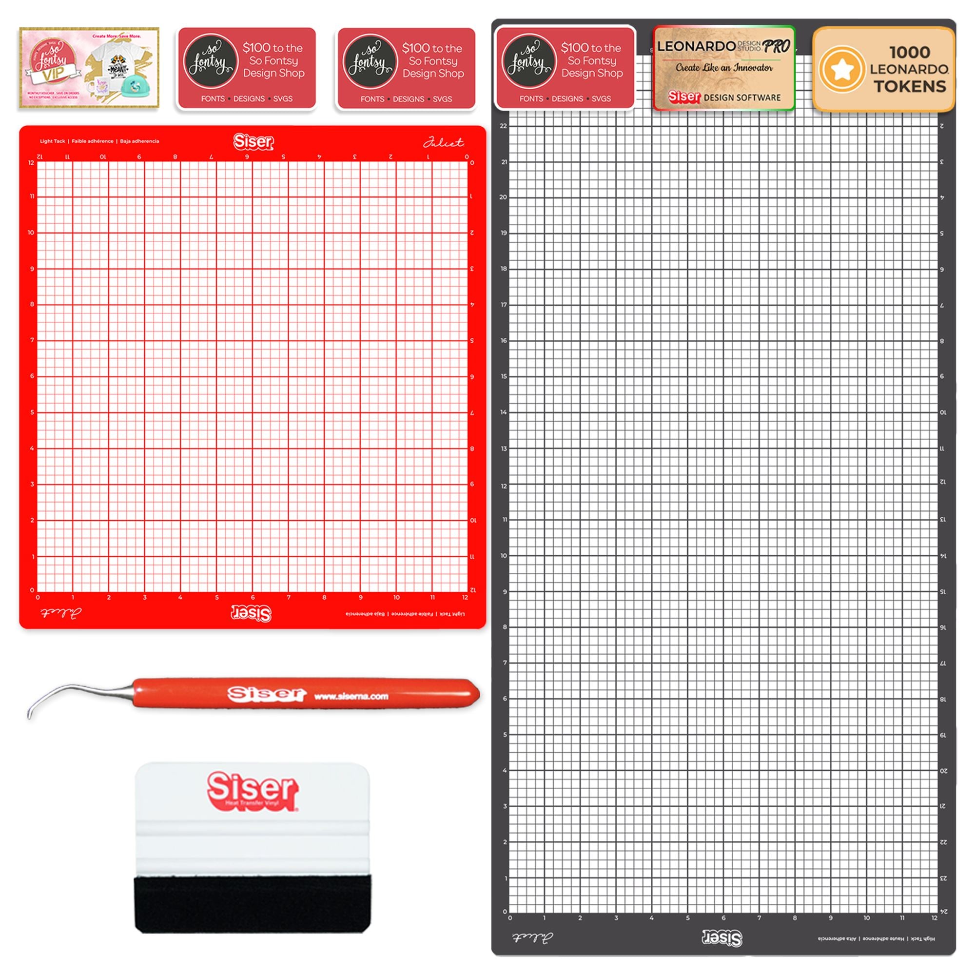 Siser Juliet 12 Vinyl Cutter HTV Starter Bundle - DIY Heat Transfer Vinyl Kit for T-Shirts, Crafts & Home Decor - Perfect for Beginners & Small Businesses