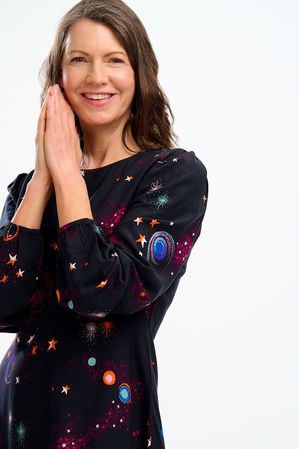 Juliette Long Sleeve Black Dress for Women - Elegant & Comfortable L/S Dress for Office, Party, and Casual Wear