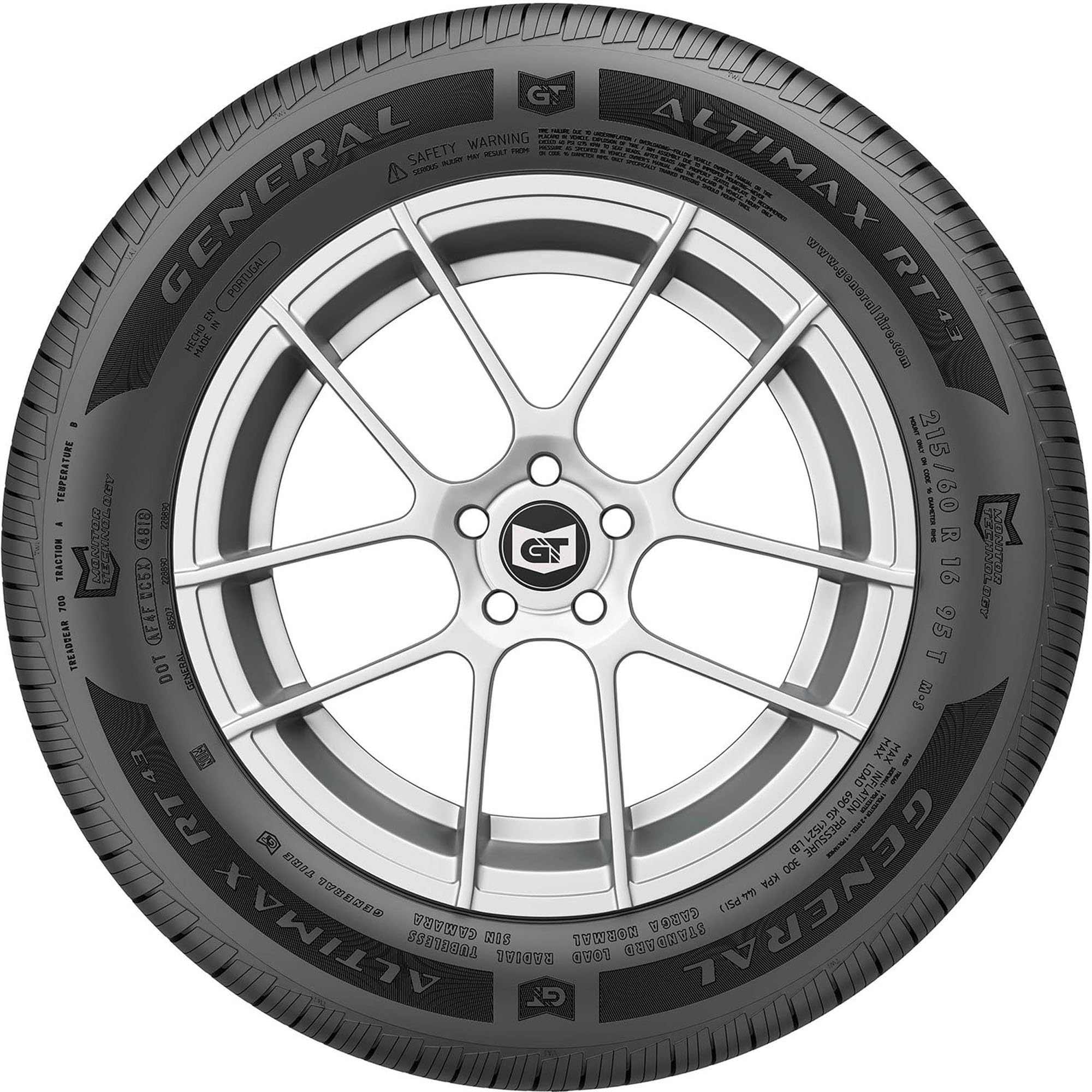 General AltiMAX RT43 Radial Tire - 235/60R16 100H - All-Season Performance for SUVs, Sedans & Crossovers - Smooth Ride & Wet Traction for Highway & City Driving