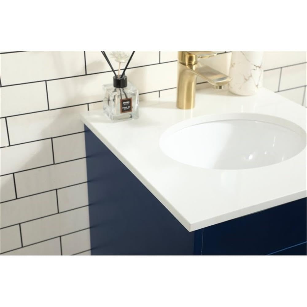 Modern 32-Inch Single Bathroom Vanity with Under Sink Storage - Elegant Black Bathroom Organizer Cabinet for Small Space & Apartment Decor