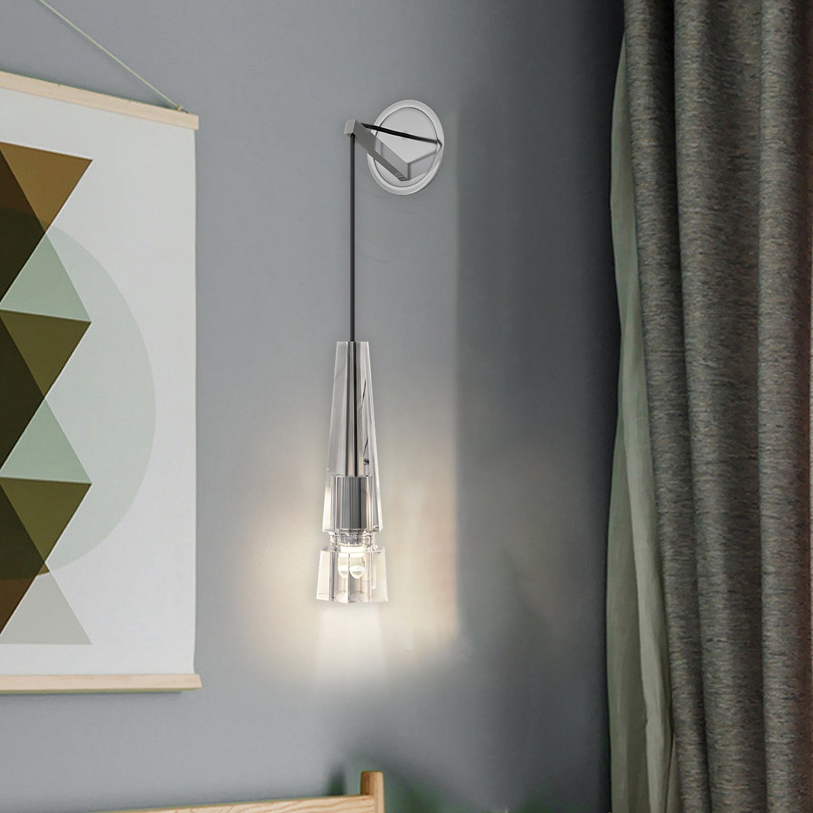 Chamonix Wall Sconce Light Fixture - Modern & Elegant Home Decor for Living Room, Bedroom, or Hallway Lighting