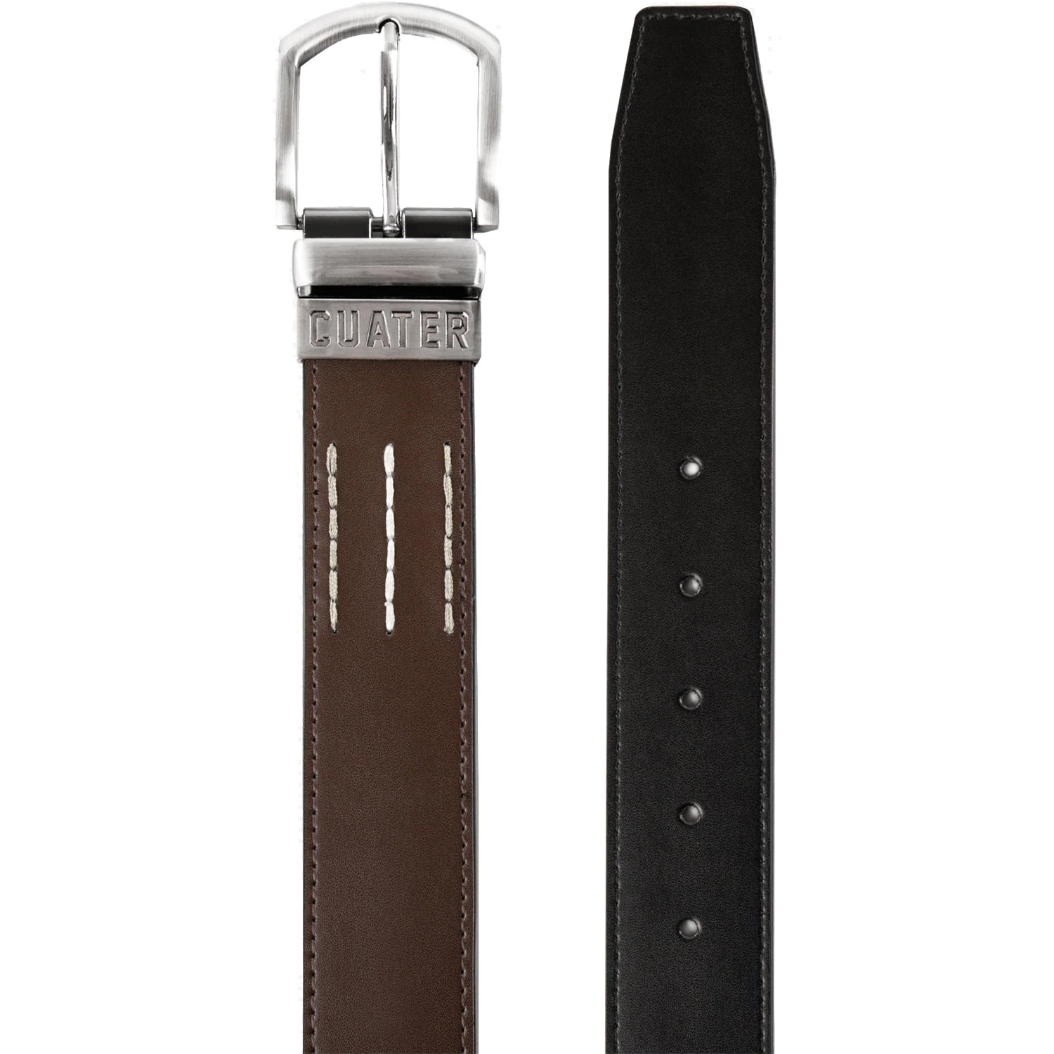 Cuater by TravisMathew Brass Tacks Genuine Leather Mens Belt - Stylish & Durable Casual & Dress Wear Accessory for Golf, Office & Everyday Use