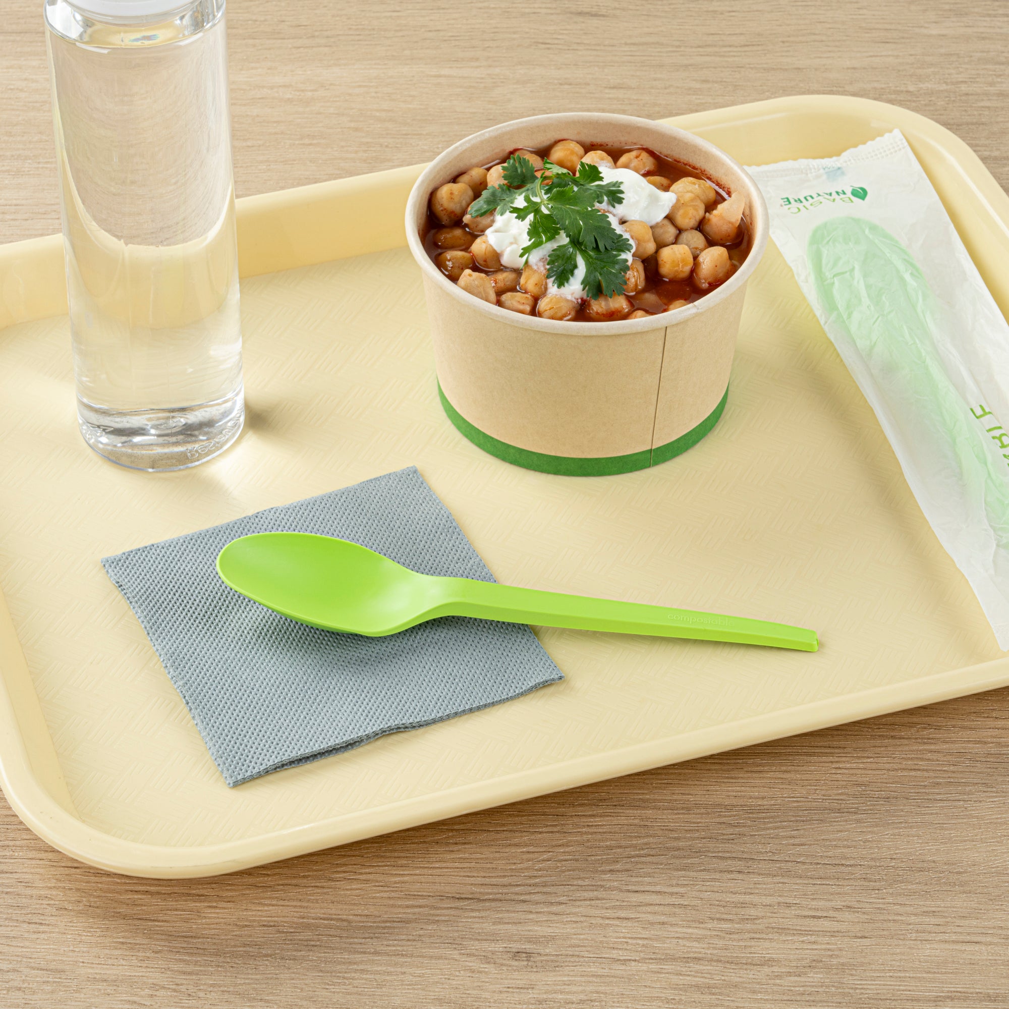 Eco-Friendly Compostable CPLA Plastic Spoons - 250 Count, Heat Resistant, 6.5 Inches - Perfect for Parties, Picnics & Sustainable Dining