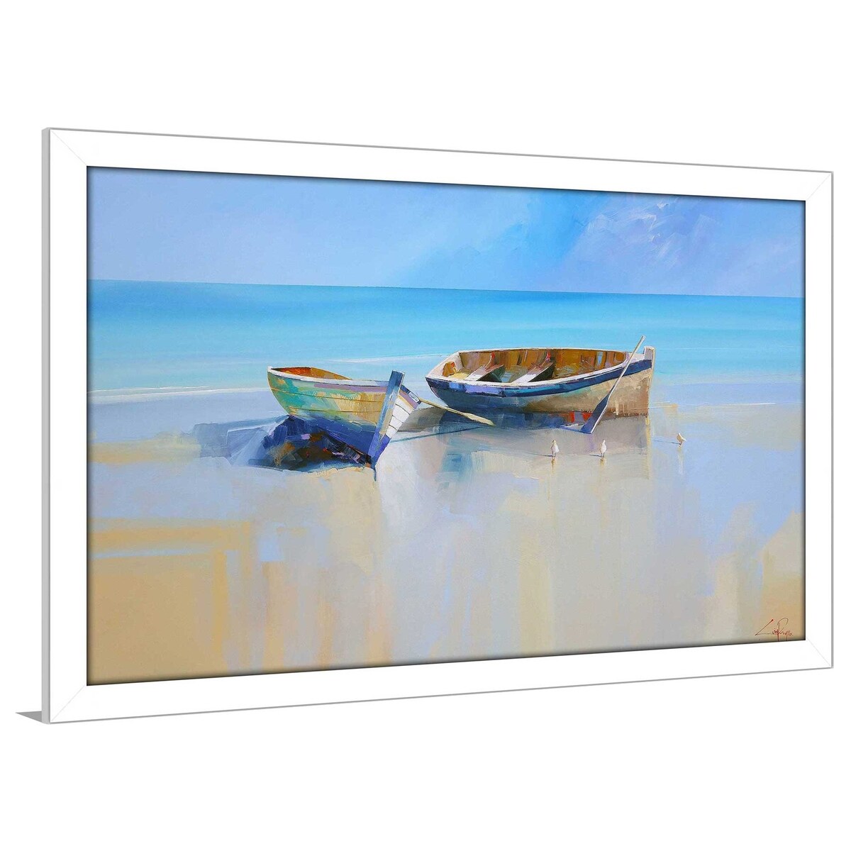 Afternoon Gulls by Craig Trewin - Premium Acrylic Wall Art Print - Coastal Beach Decor for Living Room, Bedroom & Office