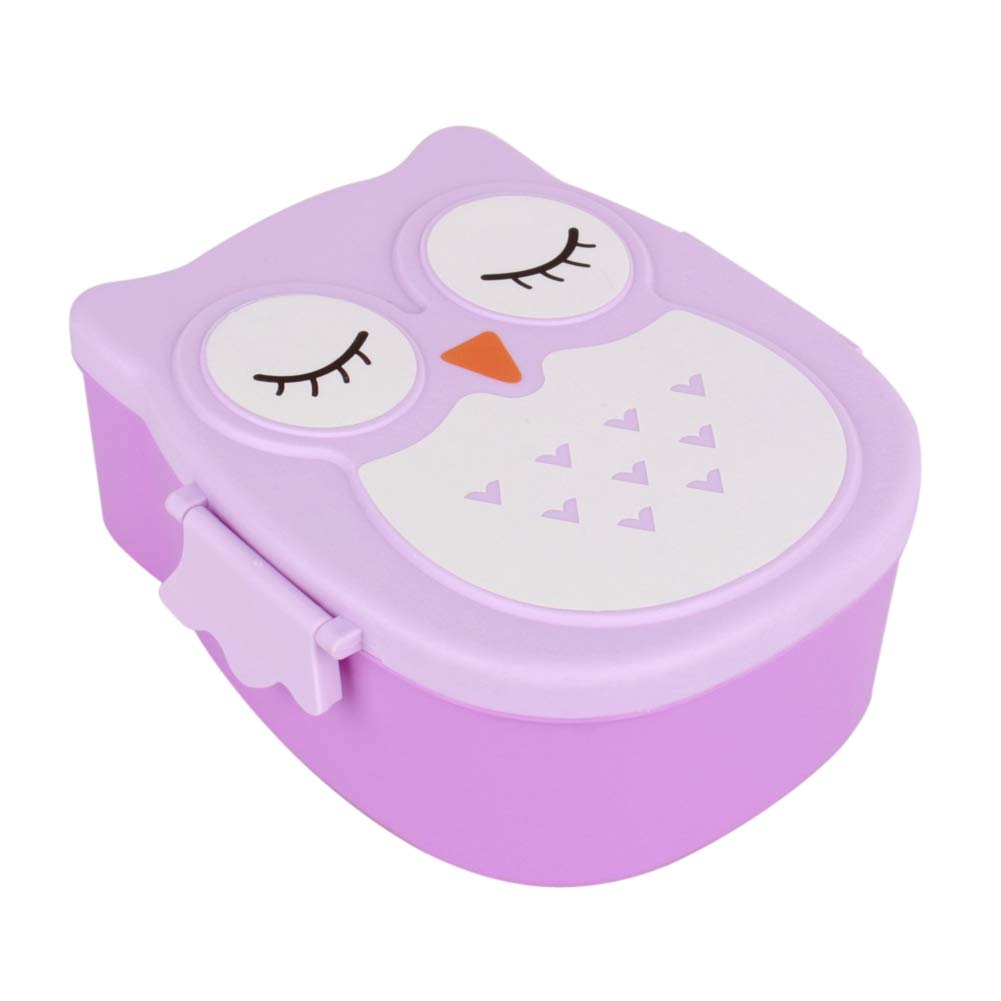 Yosoo Plastic Lunch Box with Owl Design - Microwave Safe, Portable Food Storage Container for School, Office & Picnic