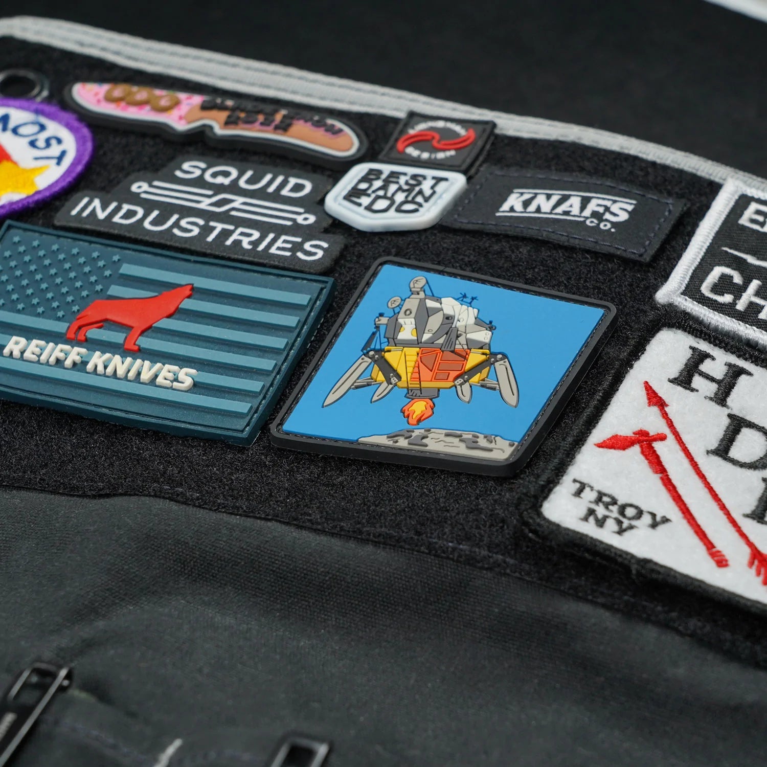 Lunar Lander Knife Patch - Space-Themed Military Style Hook and Loop Patch for Tactical Gear, Jackets & Backpacks - Perfect for Outdoor Adventures, Cosplay & Collectors