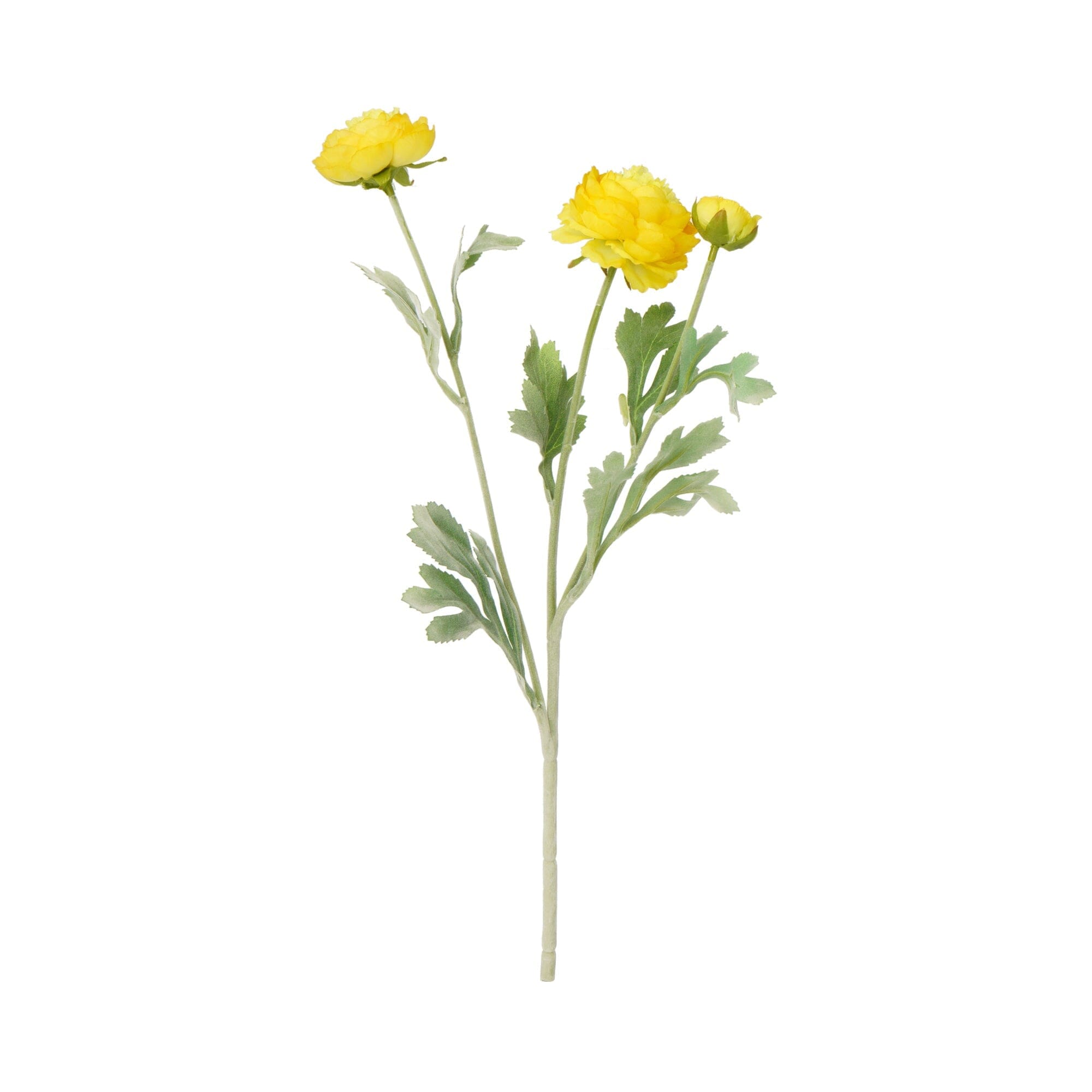 Elegant Artificial Ranunculus Yellow Flowers - Realistic Fake Floral Decor for Home, Wedding, Office & Party Arrangements
