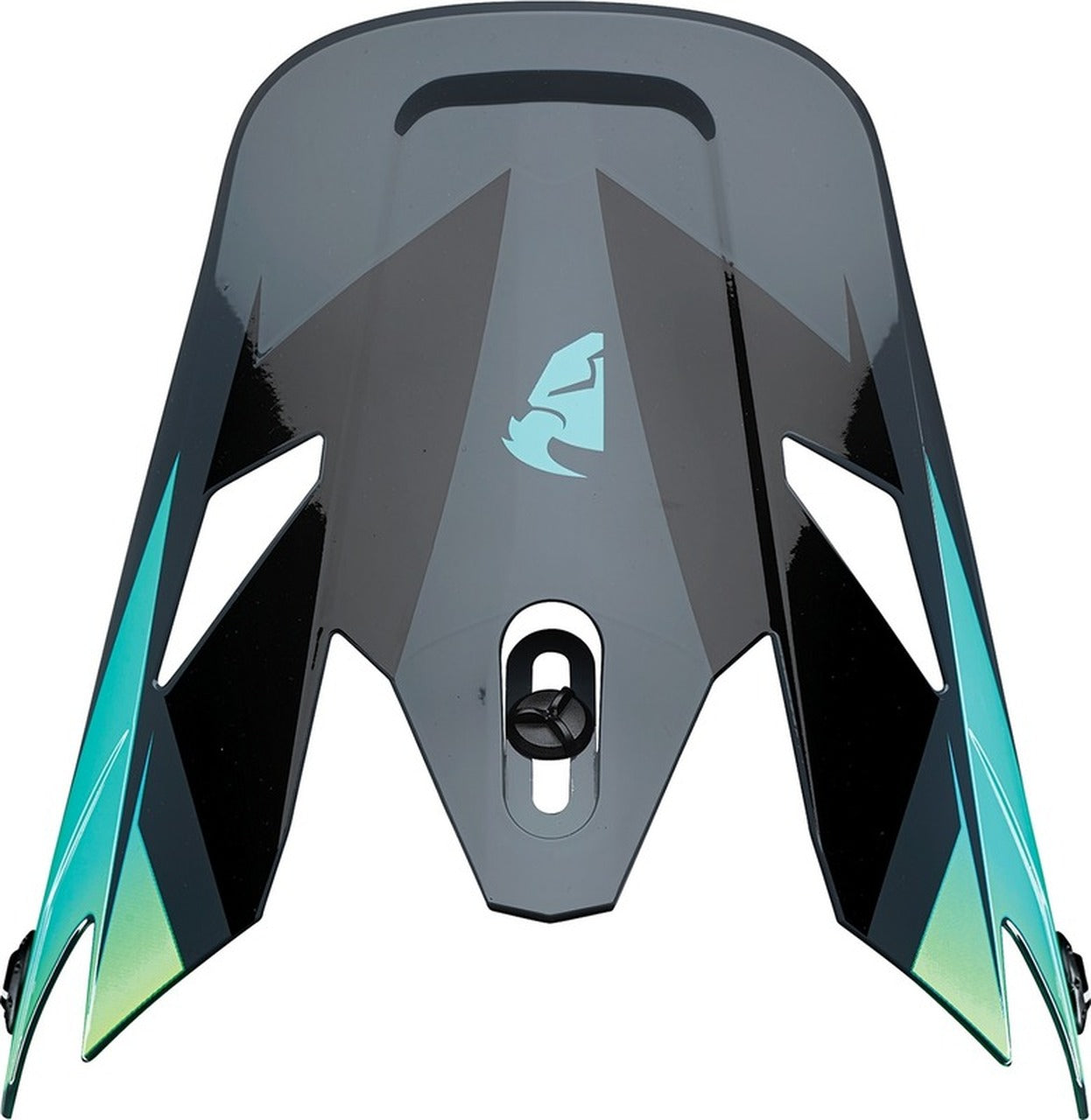 THOR MX SECTOR S21 Helmet Visor Kit in Acid Teal - Fader Shield for Motocross & Off-Road Riding - Durable Motorcycle Goggles Accessory
