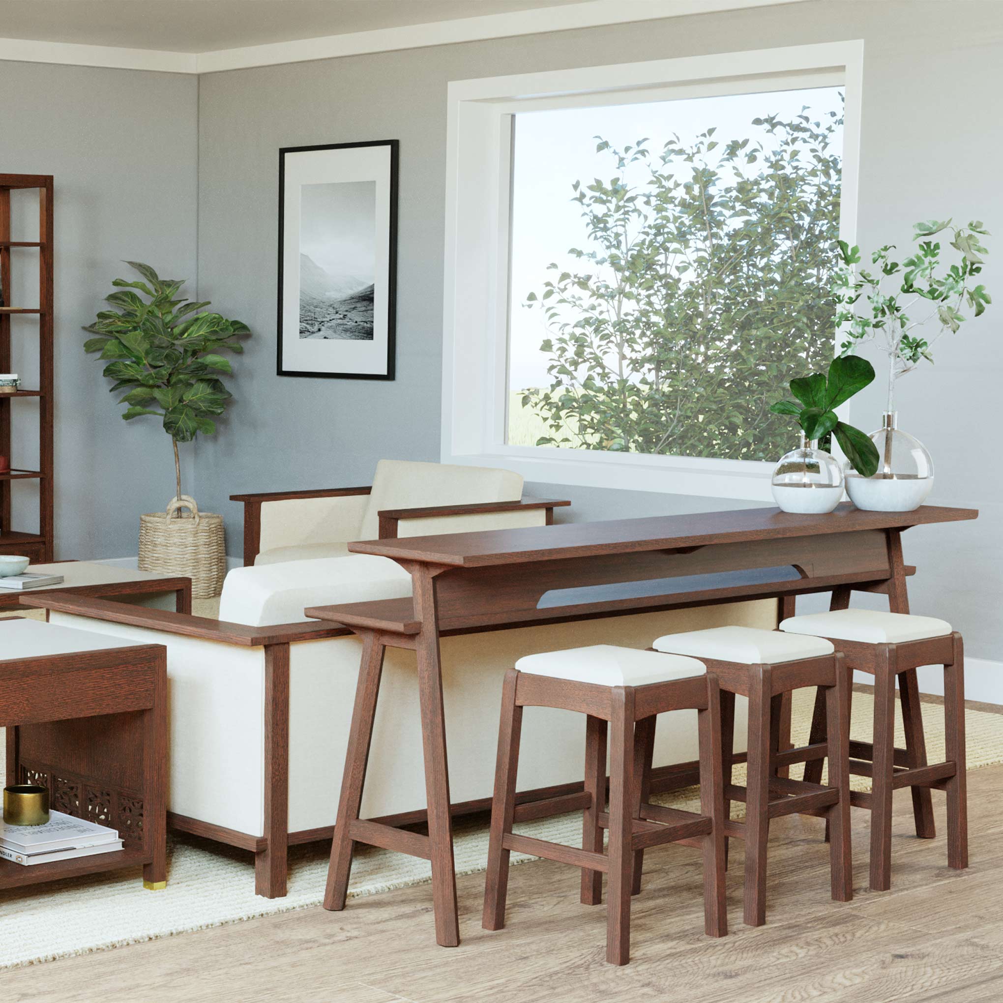 Surrey Hills Gathering Island - Premium Wooden Dining Table for Kitchen & Dining Room | Perfect for Family Gatherings & Entertaining Guests