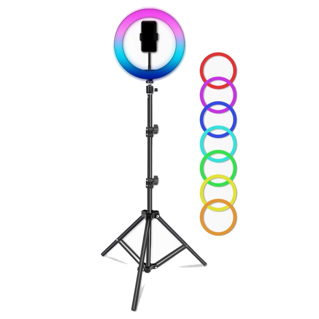 QFFL RGB Ring Light with Tripod for Live Streaming & Makeup
