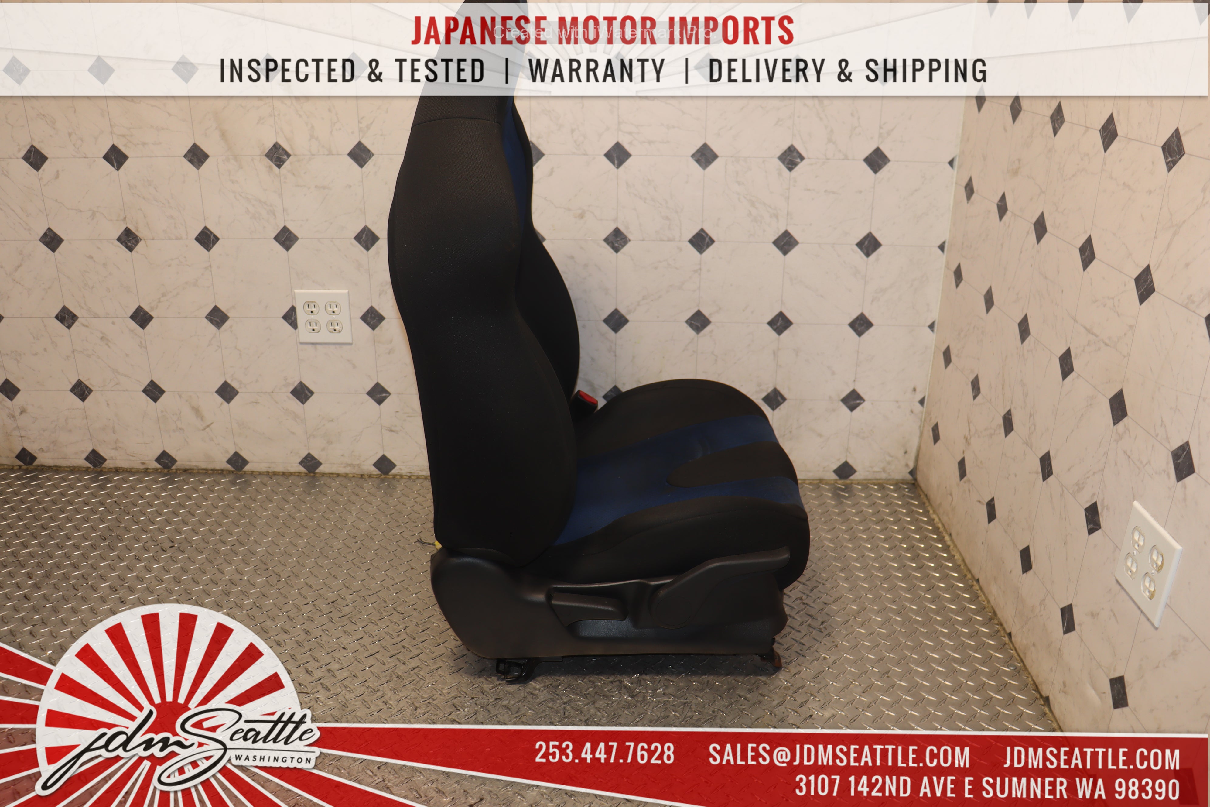2002-2007 Subaru Impreza WRX STI GDB Complete Blue Front & Rear Seats - JDM Performance Upgrade for Racing & Street Use