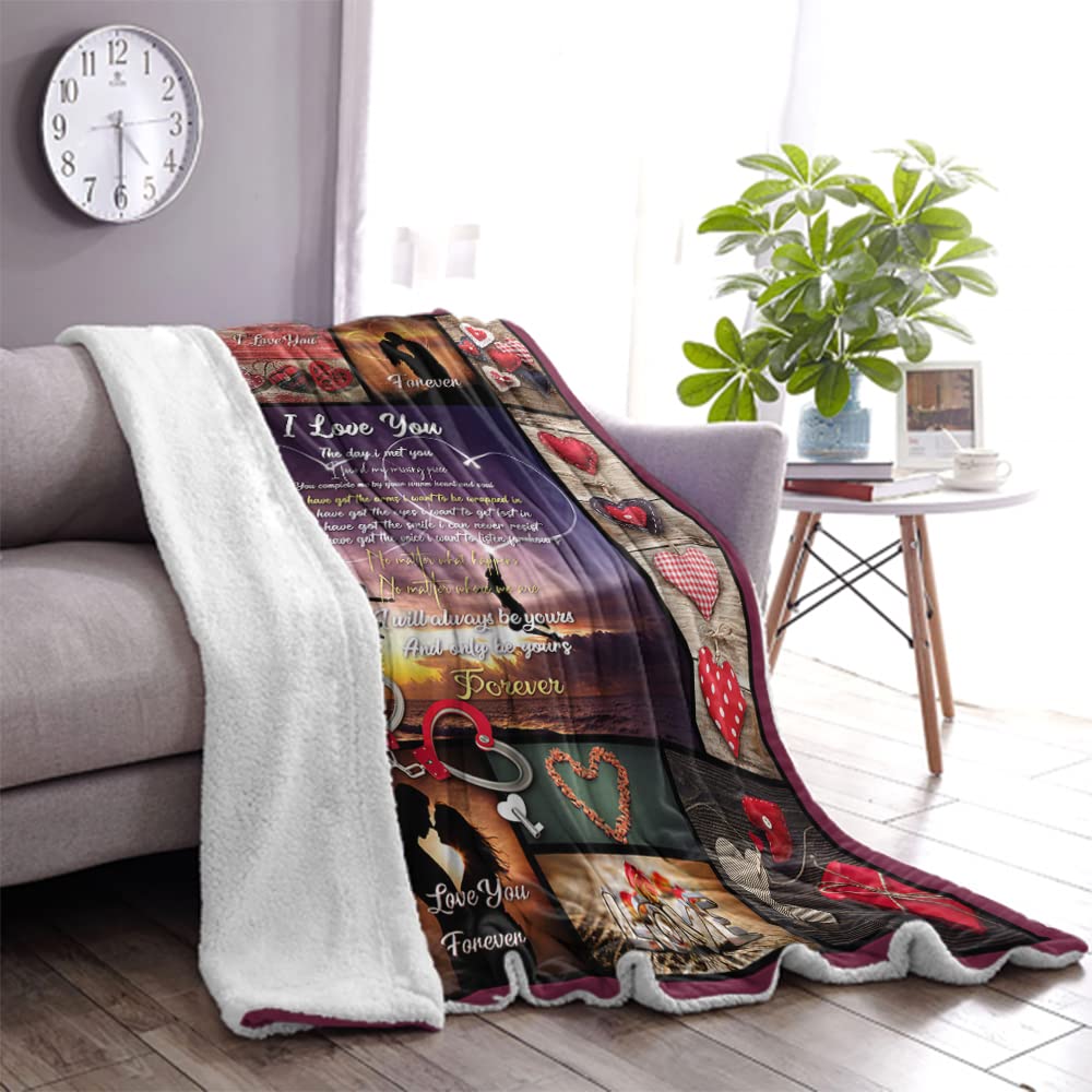 Soft & Cozy Throw Blanket - Perfect Romantic Gift for Wife, Girlfriend, Anniversary, Christmas, Birthday & Valentine's Day - Ideal for Cuddling, Movie Nights & Home Decor