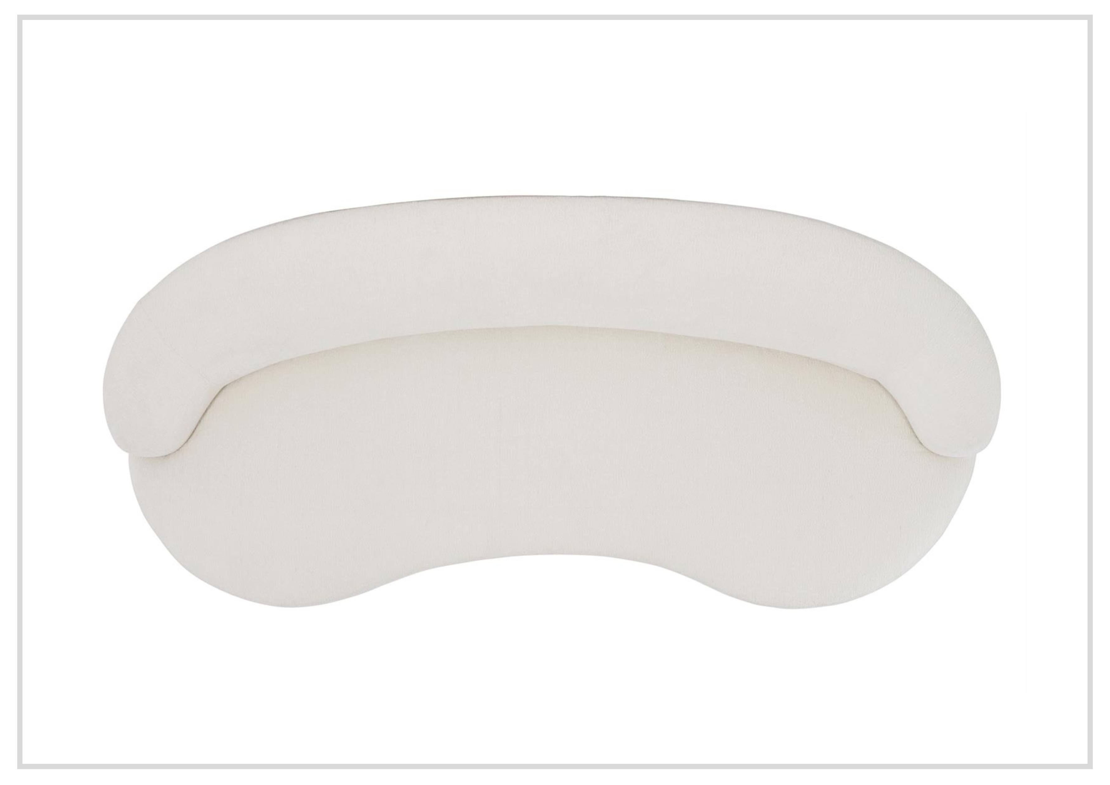 Bernhardt Elle 3-Seater Fabric Sofa in White - Modern Living Room Furniture for Small Spaces | Perfect for Apartments, Condos & Cozy Homes