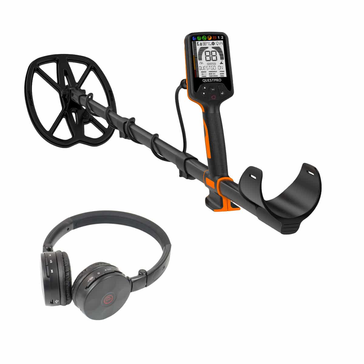 Quest PRO Metal Detector with 11 x 9 RaptorS TurboD Search Coil - Open Box - Perfect for Treasure Hunting, Beach Combing & Outdoor Adventures
