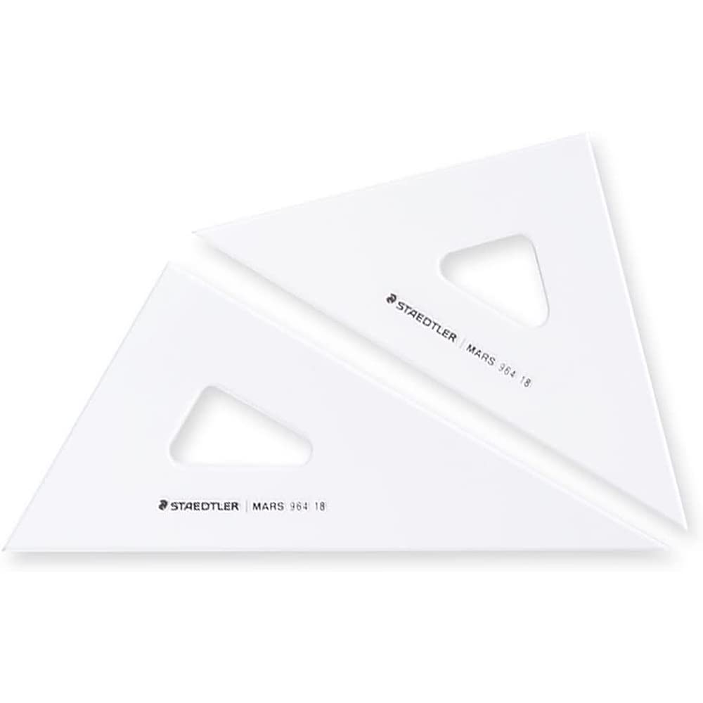 Staedtler 964 18 Triangular Ruler Set - 7.1 Inch (18cm) Precision Drafting & Drawing Tool for Architects, Engineers & Students - Perfect for Technical Sketching, Blueprint Design & School Projects