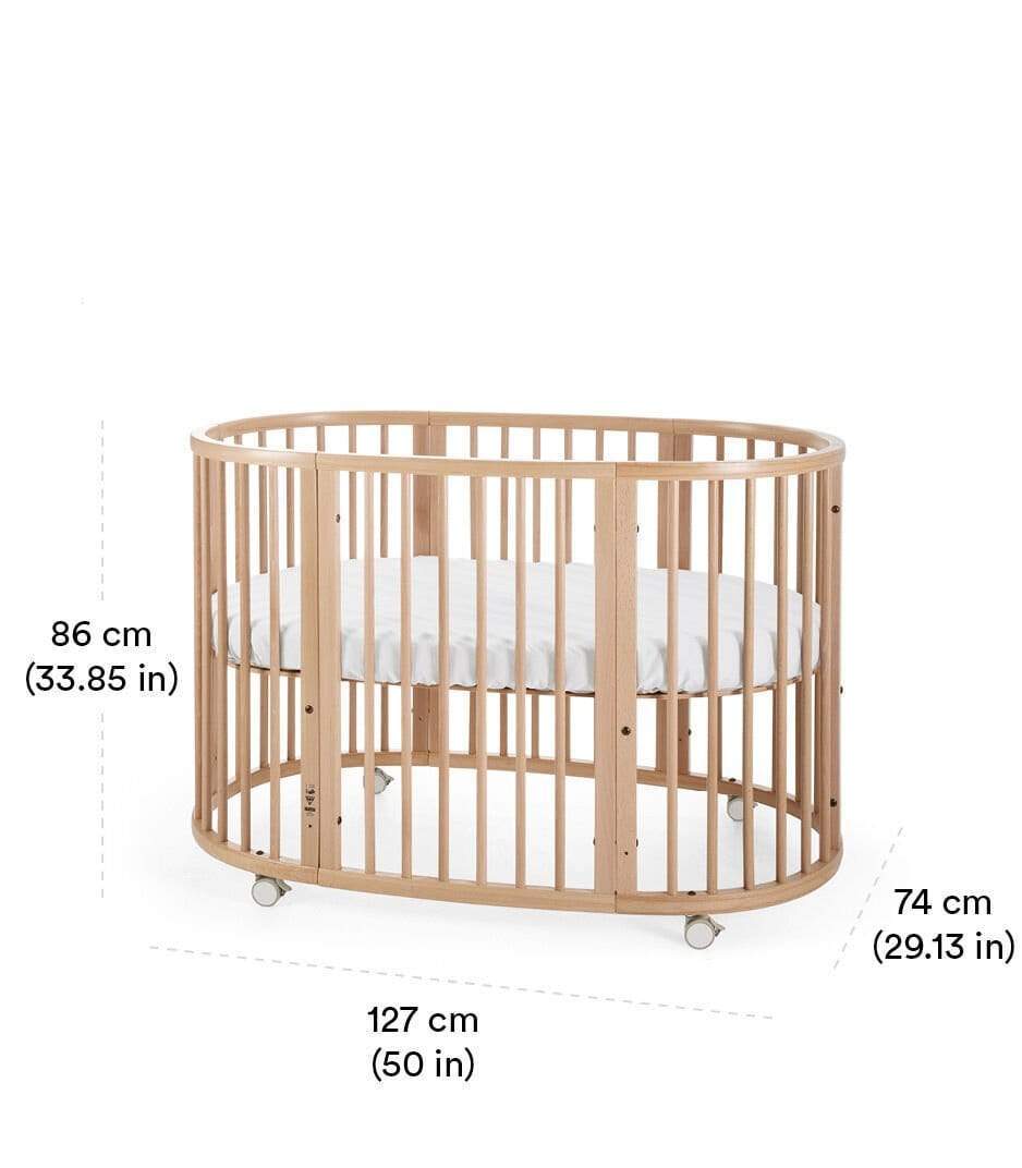 Stokke Sleepi Baby Crib - Convertible Wooden Crib for Newborn to Toddler - Modern Nursery Furniture for Bedroom - Perfect for Small Spaces & Co-Sleeping
