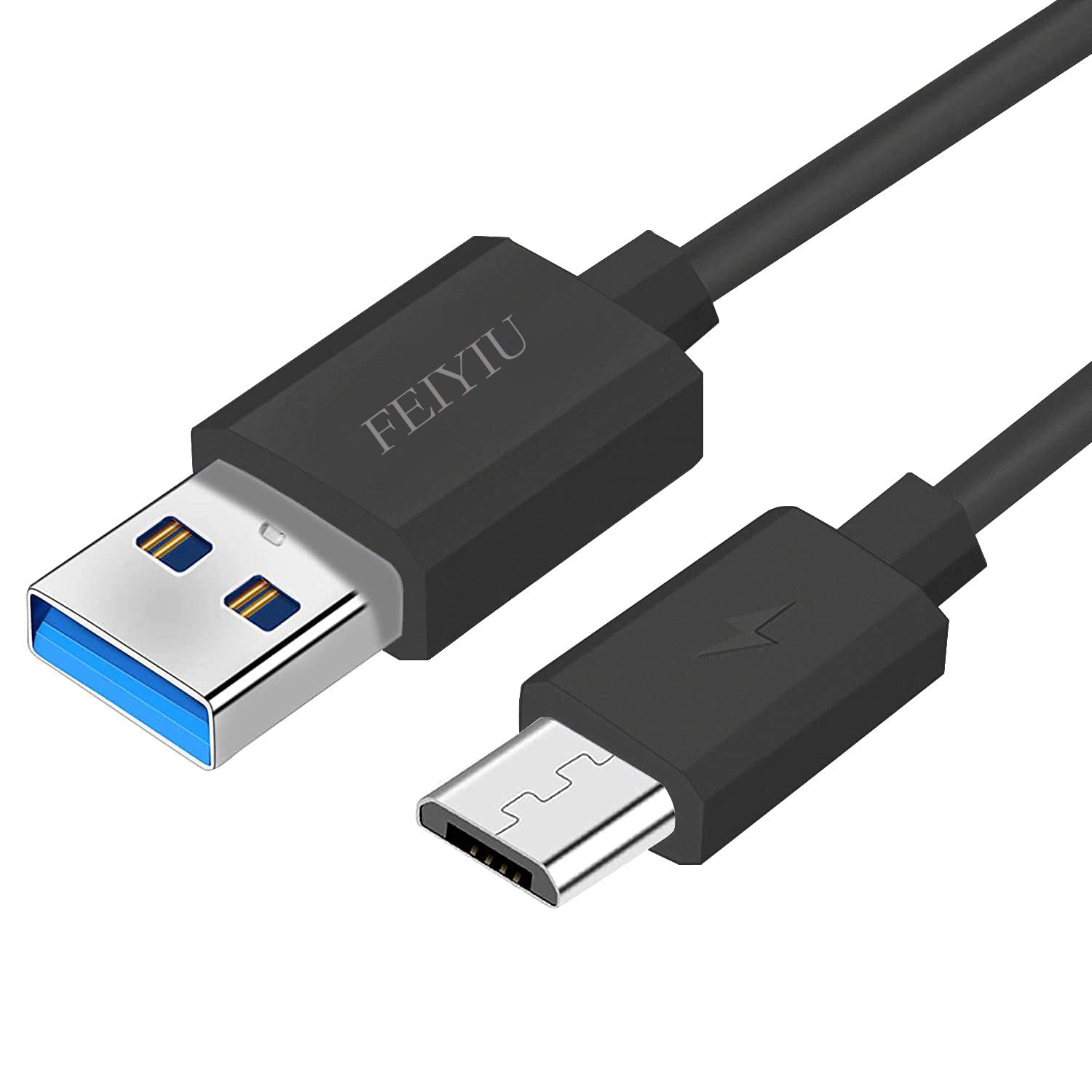 Fast Charging Micro-USB Cable 5ft - High-Speed Charger Cord for Wireless Bluetooth Speakers, Headphones, Headsets & Earphones (Black & Blue) | Perfect for Home, Office & Travel Use