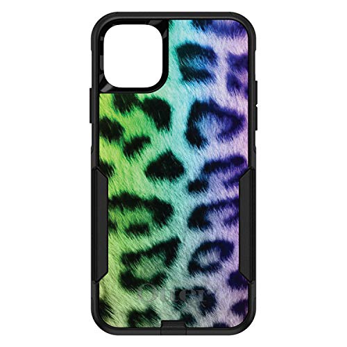 Rainbow Leopard Cheetah Fur Print On Black Case