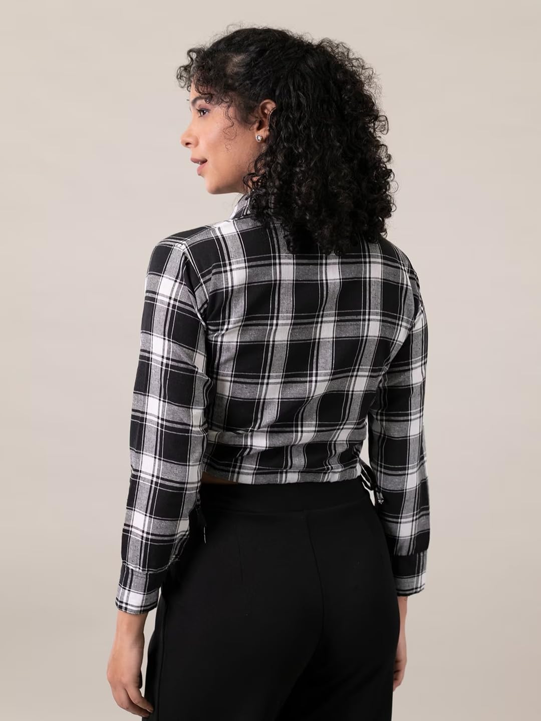 Stylish Cotton Checked Casual Short Sleeve Shirt for Women | Comfortable Summer Tops | Perfect for Outings, Beach Wear & Everyday Fashion