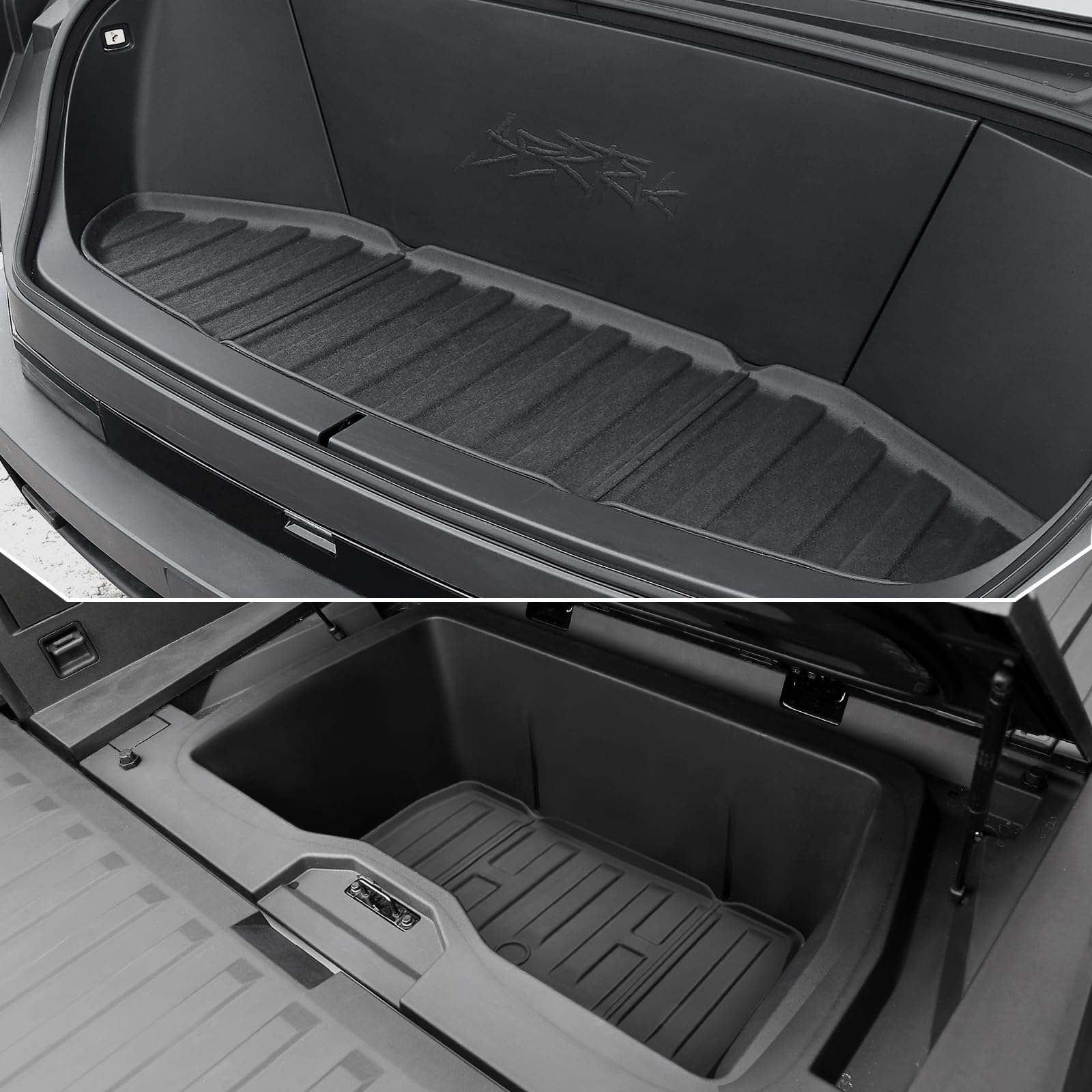 Premium Tesla Cybertruck Cargo Liner - Heavy Duty Front Trunk Mat & Sub Bed Storage Protector | Waterproof & Anti-Slip Accessories for Camping, Road Trips & Outdoor Adventures
