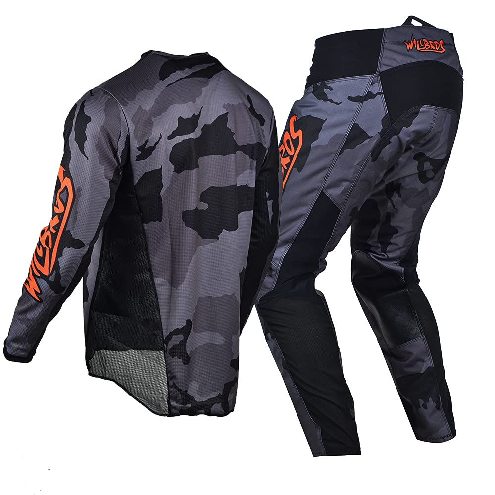Men's MX Motocross Jersey & Pants Set - Breathable Dirt Bike Racing Gear for Mountain & Off-Road Cycling - Perfect for Motocross, Enduro & Trail Riding