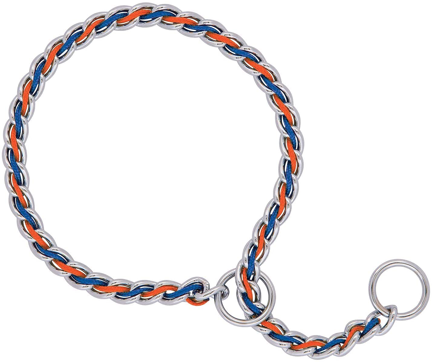 Premium Adjustable Laced Chain Slip Collar for Dogs - Comfortable & Stylish Pet Necklace for Training, Walking, and Everyday Use