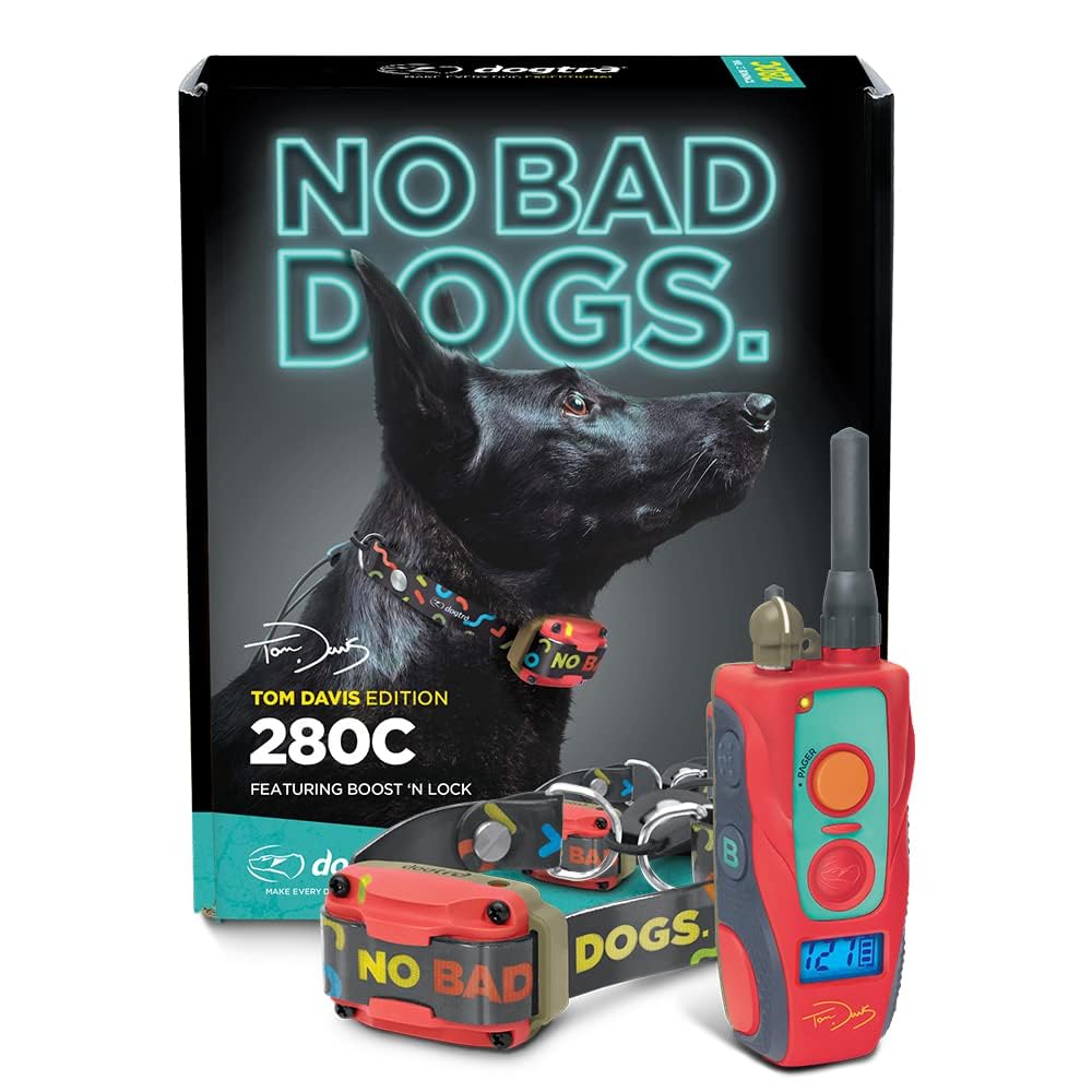 Dogtra 280C Rechargeable Waterproof Dog Training Collar with Remote - 0.80KM Range for Medium to Large Dogs | Perfect for Outdoor Training, Hunting & Obedience Classes | Boost N’ Bungee Technology | No Bad Dogs System