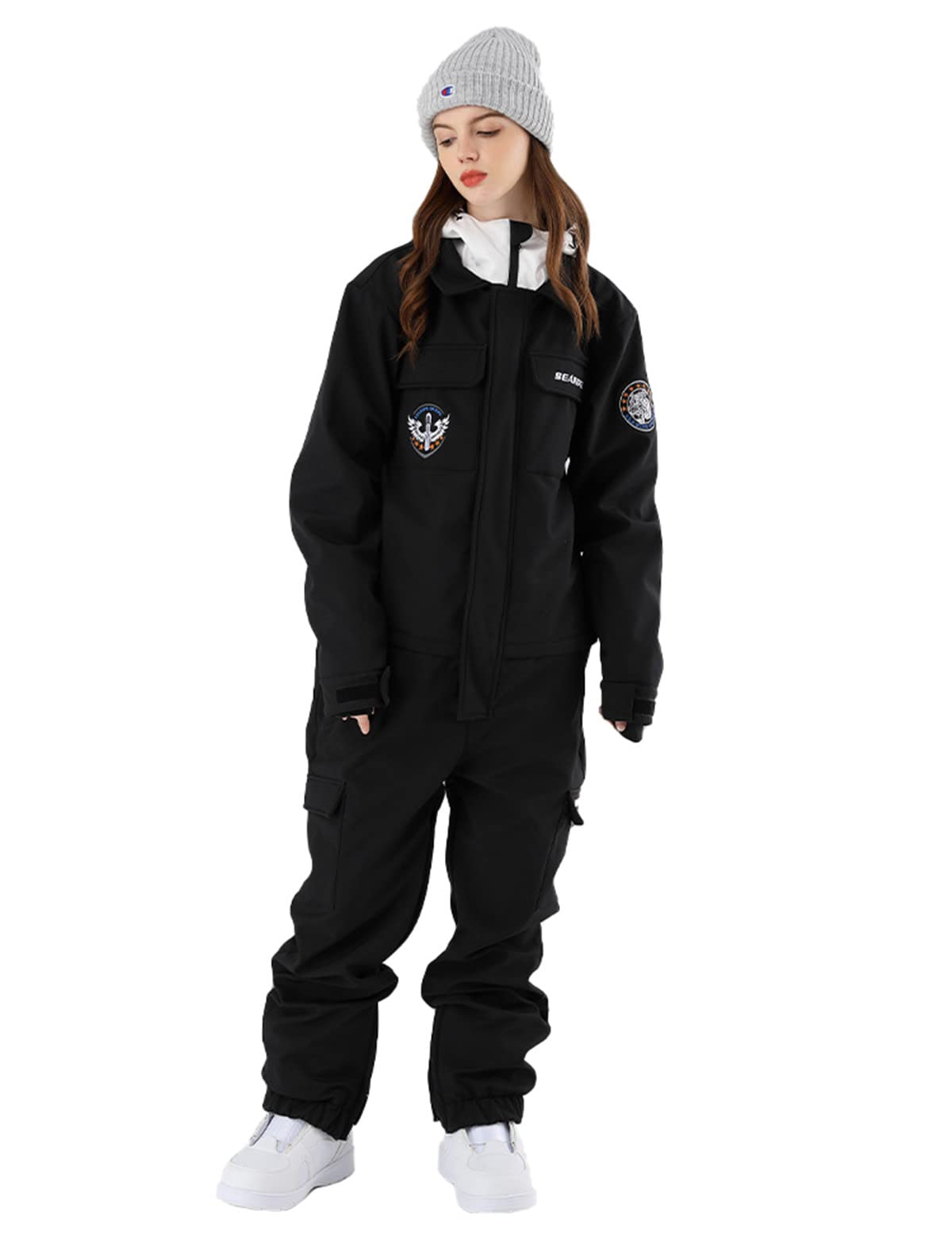 **Women's & Men's Insulated Waterproof Ski Suits - Winter Warm One-Piece Snow Jumpsuit for Skiing, Snowboarding & Snow Sports - Perfect for Ski Resorts & Outdoor Winter Adventures**