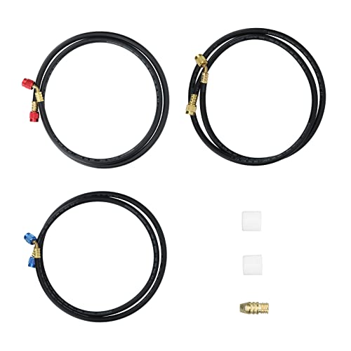 Explosion Proof AC Refrigerant Charging Hose - 1.5m Heavy Duty Air Conditioning Line Repair Tool for HVAC & Auto AC Maintenance (Ideal for Professional Technicians & DIY Home Repair)