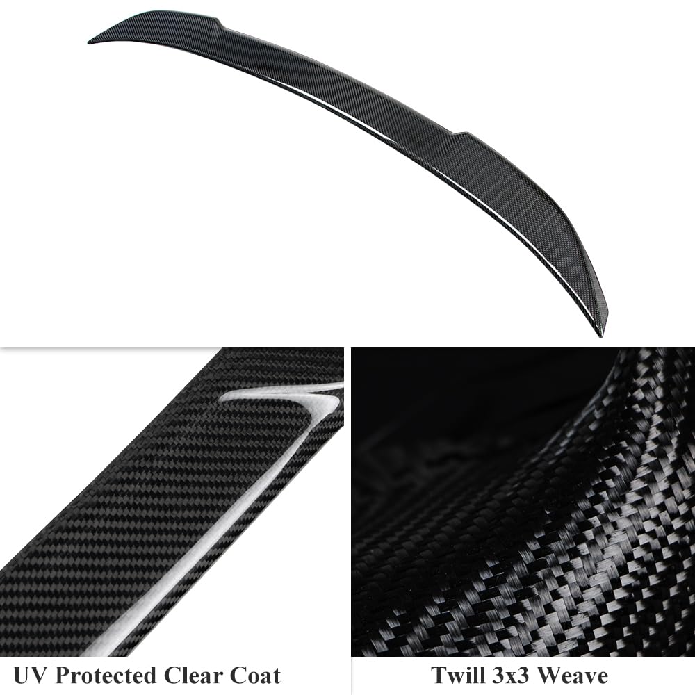 AeroBon Real Carbon Fiber Trunk Spoiler for BMW 5 Series G30 Sedan & F90 M5 (2017-2023) - CS Style Rear Wing | Enhances Aerodynamics & Sporty Look | Perfect for Car Enthusiasts & Performance Upgrades