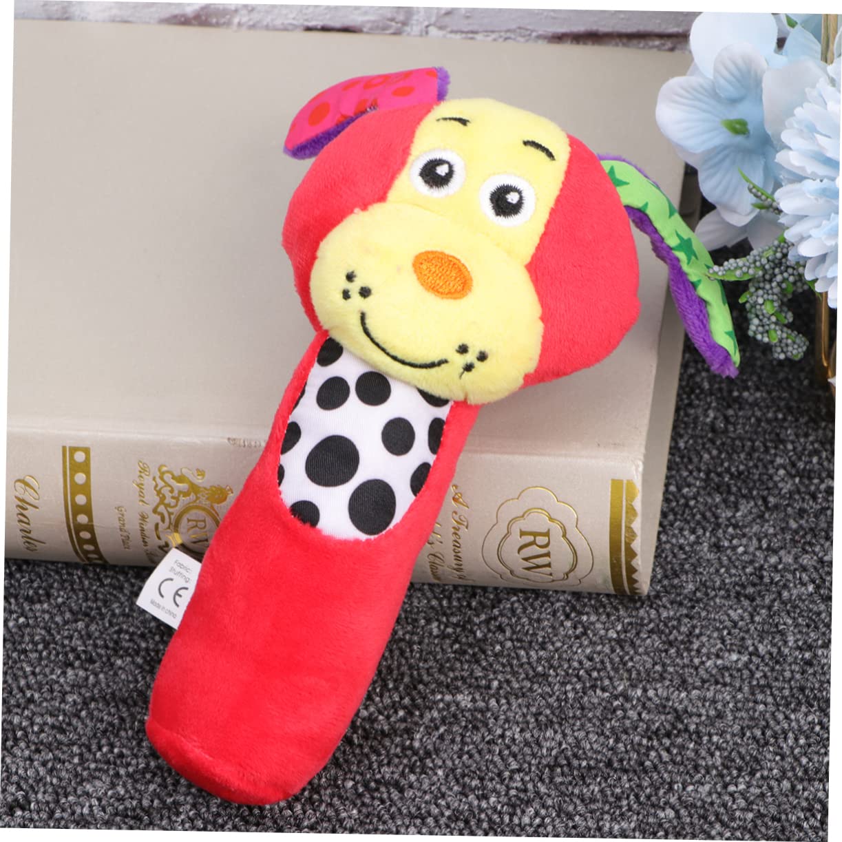 VICASKY Baby Crib Hanging Toy with Bell - Red Rattles & Car Stroller Toy for Newborns | Nursery Decor, Infant Development & Travel Entertainment