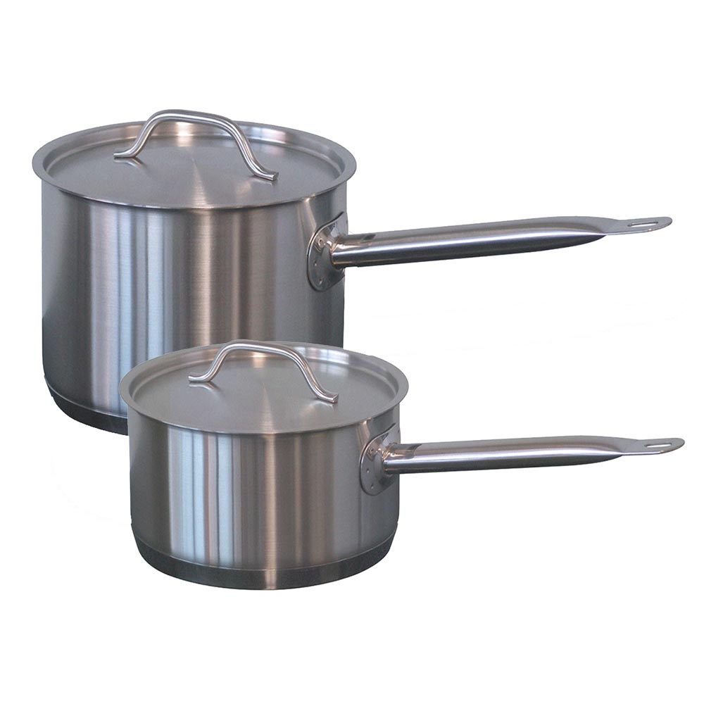 Premium Forje Stainless Steel Saucepans Set - 3-Piece Nonstick Cookware for Induction, Gas & Electric Stoves - Perfect for Boiling, Simmering & Sauce Making in Modern Kitchens