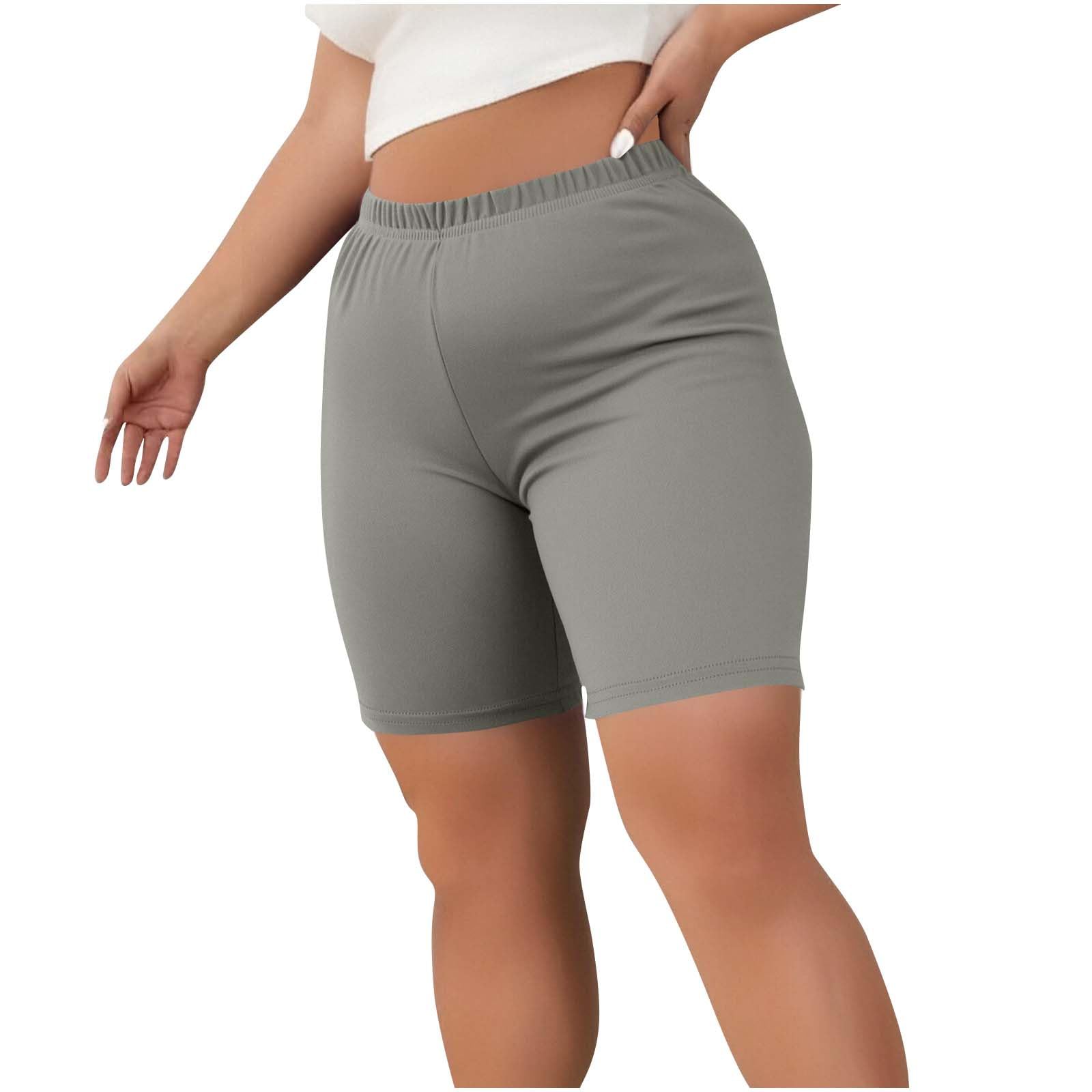 Plus Size Yoga Shorts for Women - Lightweight Biker Shorts for Workout & Summer