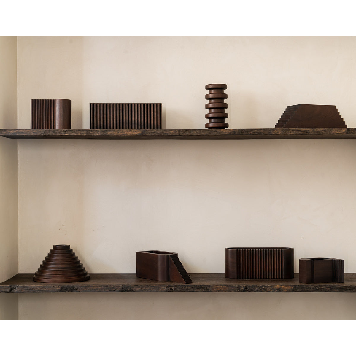 Ethnicraft Berlin Modern Wooden Side Table - Mid-Century Design for Living Room, Bedroom & Office Decor