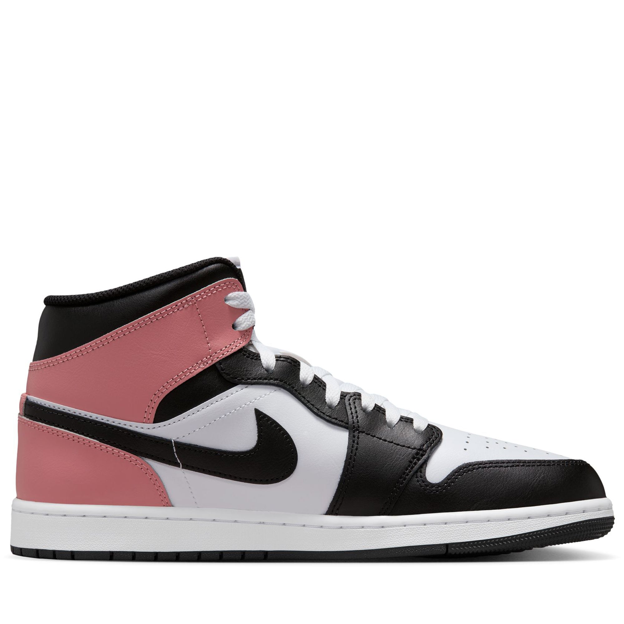 Air Jordan 1 Mid Sneakers for Men & Women - White/Rust Pink Basketball Shoes - Perfect for Streetwear, Casual Outfits & Sports