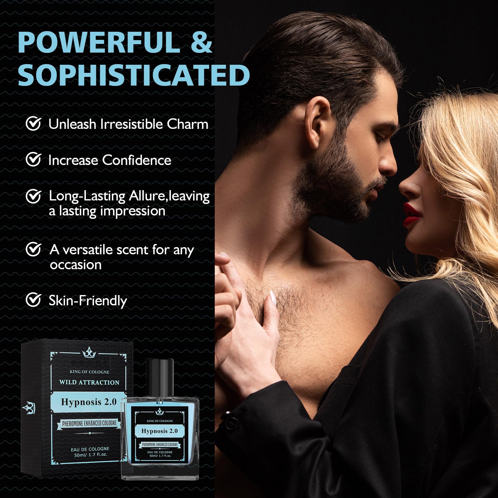 Her Ioss Pheromone Cologne for Men - Hypnosis 2.0 Cologne | Long-Lasting Pheromone Perfume for Attraction | Best Gift for Father, Husband & Boyfriend | Date Night & Special Occasions