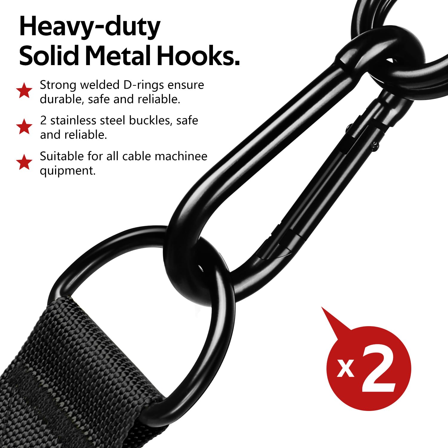 WALITO Heavy Duty Exercise Handles - Replacement Cable Machine Attachments for Home Gym Equipment, Pulley System, Strength Training & Resistance Bands (Perfect for Pilates, CrossFit & Home Workouts)