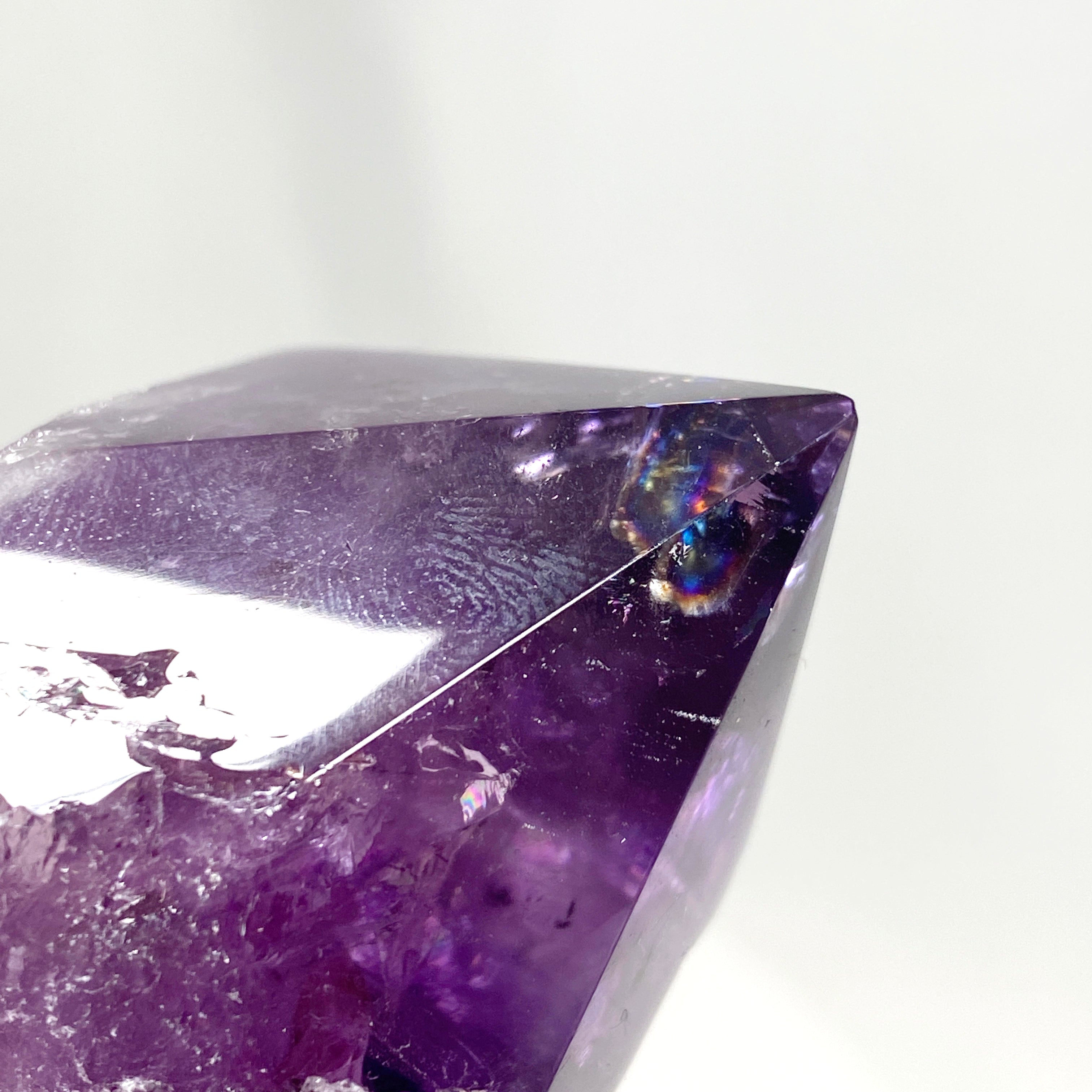 Natural Amethyst Semi-Polished Point Crystal - Healing Stone for Meditation, Reiki & Home Decor (AMP 02) | Spiritual Gifts & Energy Cleansing