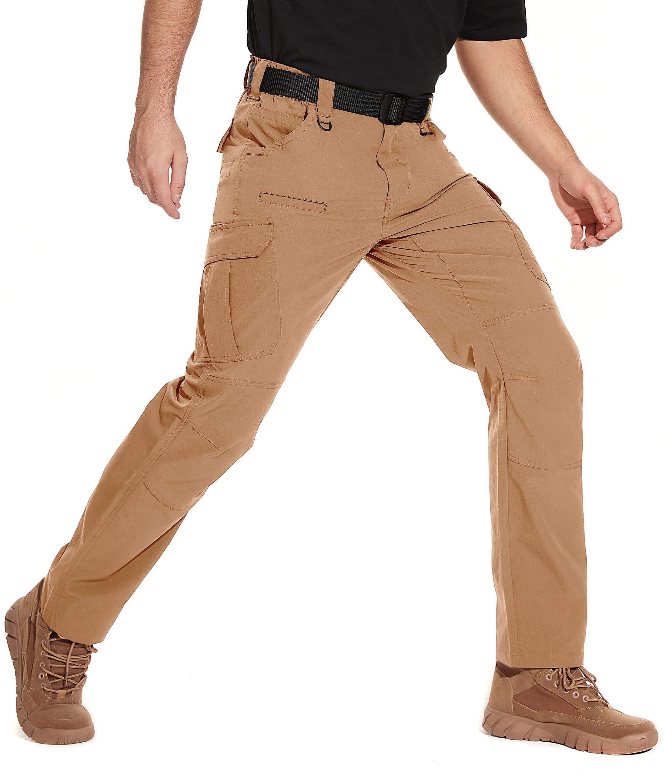NATUVENIX Men's Tactical Cargo Pants - Water Resistant Hiking & Outdoor Work Pants with Ripstop Fabric - Lightweight Durable for Camping, Hunting & Military Use
