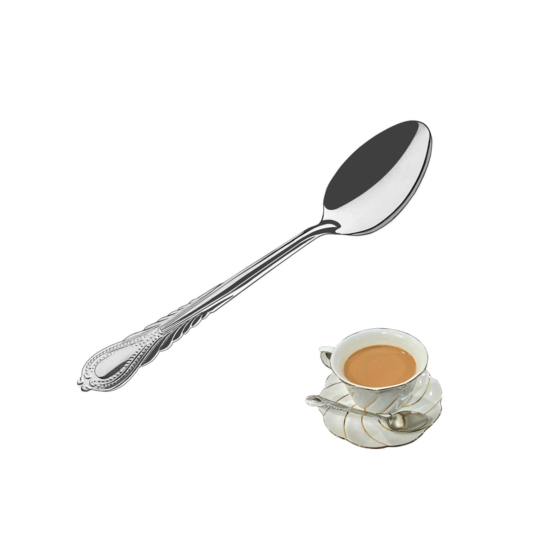 12-Piece Mini Teaspoon Set - Stainless Steel Demitasse Espresso Spoons, Mirror Polished, Dishwasher Safe, Rust & Heat Resistant - Perfect for Coffee, Tea, Desserts & Cocktail Serving