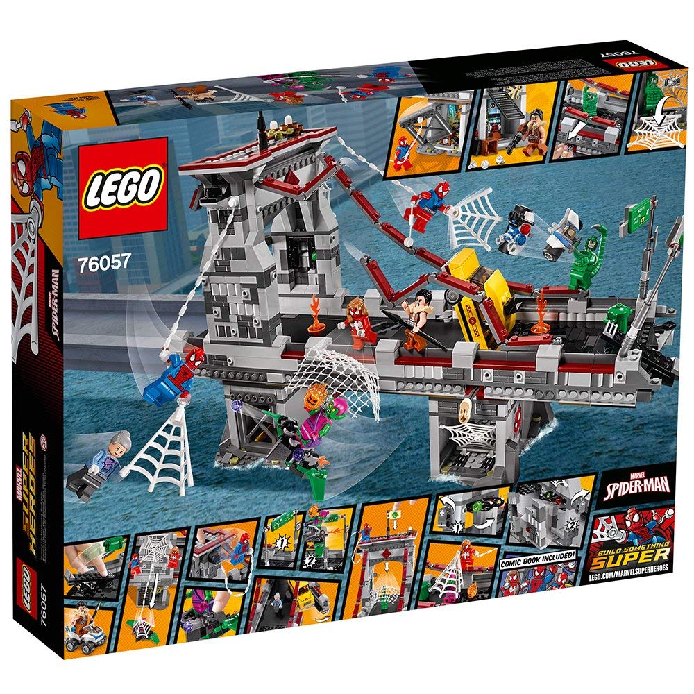 LEGO Marvel Super Heroes Spider-Man: Web Warriors Ultimate Bridge 76057 Building Set - Spiderman Toy for Kids & Collectors | Creative Play, Superhero Battles, Gift Idea for Marvel Fans