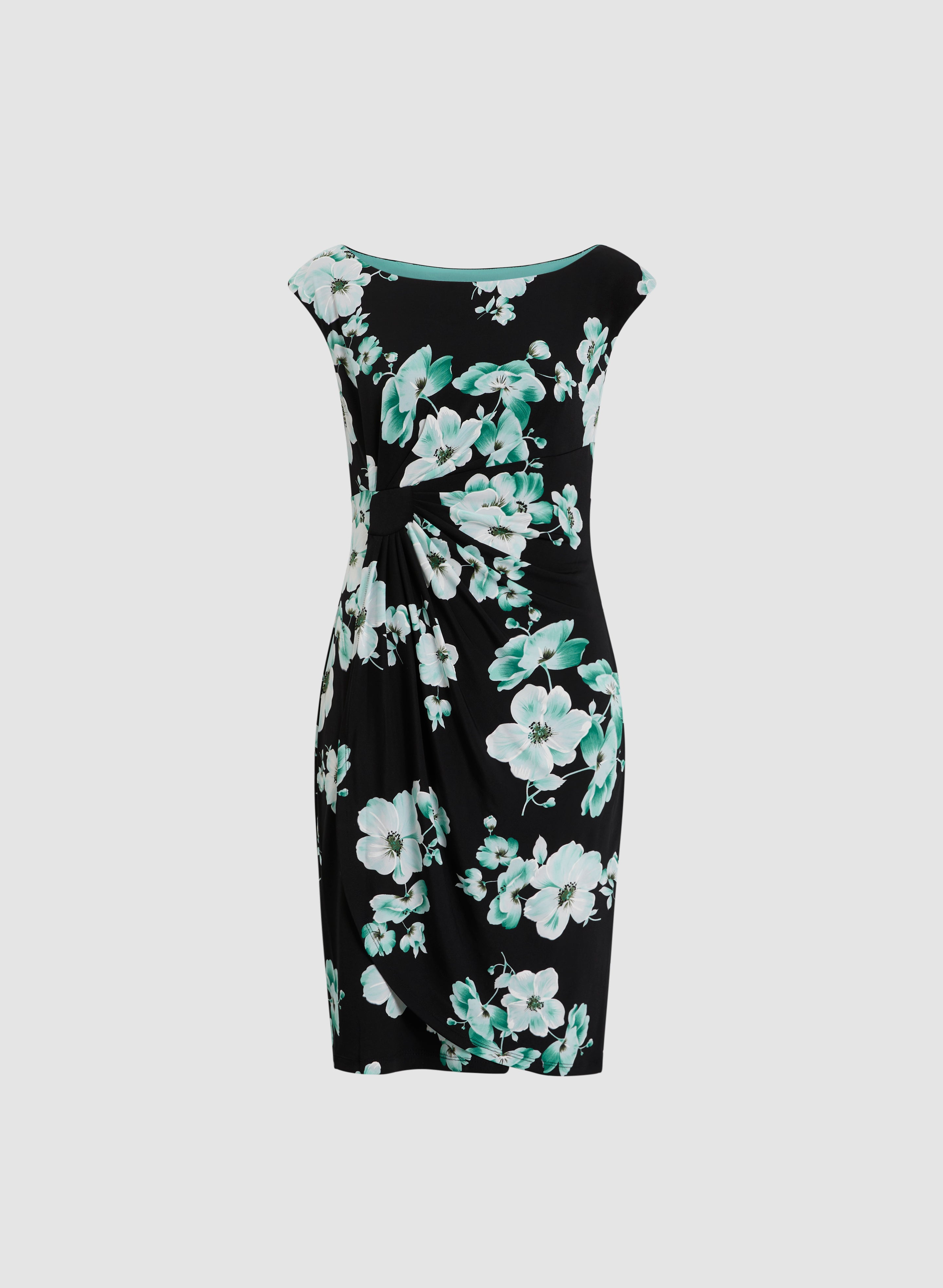 Floral Print Gathered Dress for Women - Summer Casual Flowy Midi Dress with Elastic Waist | Perfect for Beach, Vacation & Outdoor Events