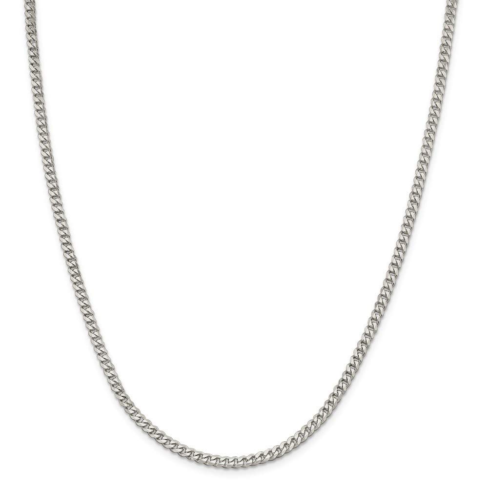 Roy Rose Jewelry Sterling Silver 3.5mm Curb Chain Necklace 24 Inches - Perfect for Layering, Gift Giving & Everyday Wear