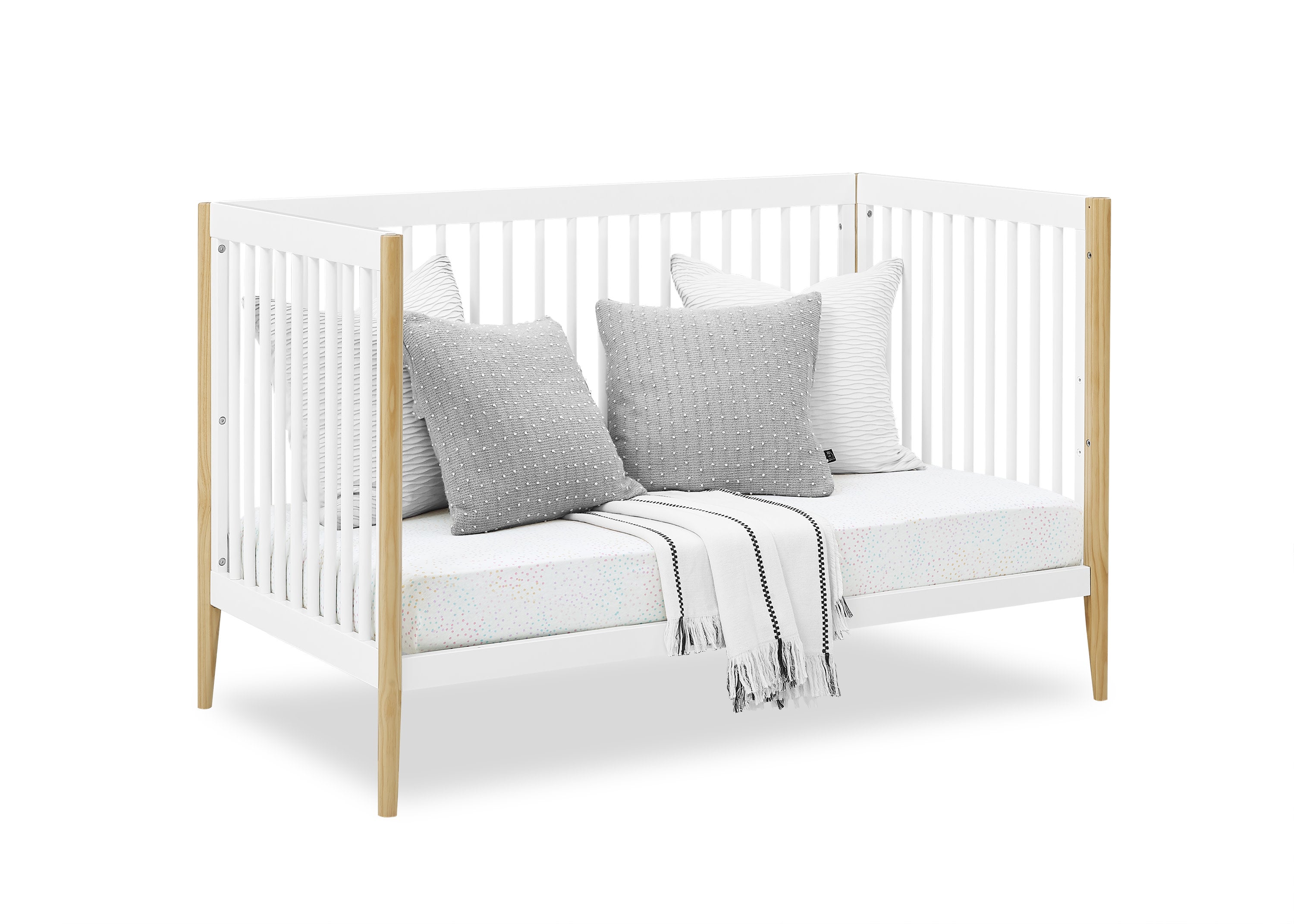 Casey 6-in-1 Convertible Baby Crib - Toddler Bed, Daybed & Full-Size Bed - Safe Nursery Furniture for Newborn to Adult - Perfect for Nursery, Bedroom & Guest Room