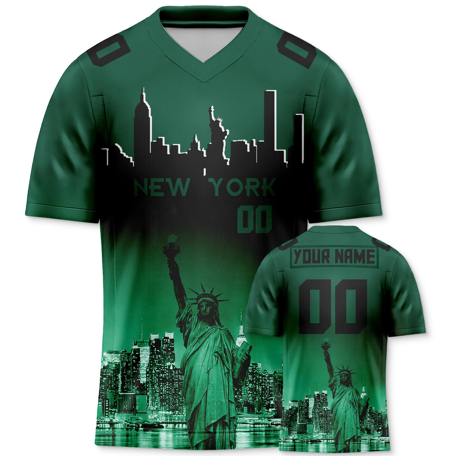 Custom Personalized Football Jersey with City Skyline Design - Unique Sports Fan Gift for Men, Women & Youth - Perfect for Game Day, Tailgating & Fan Events
