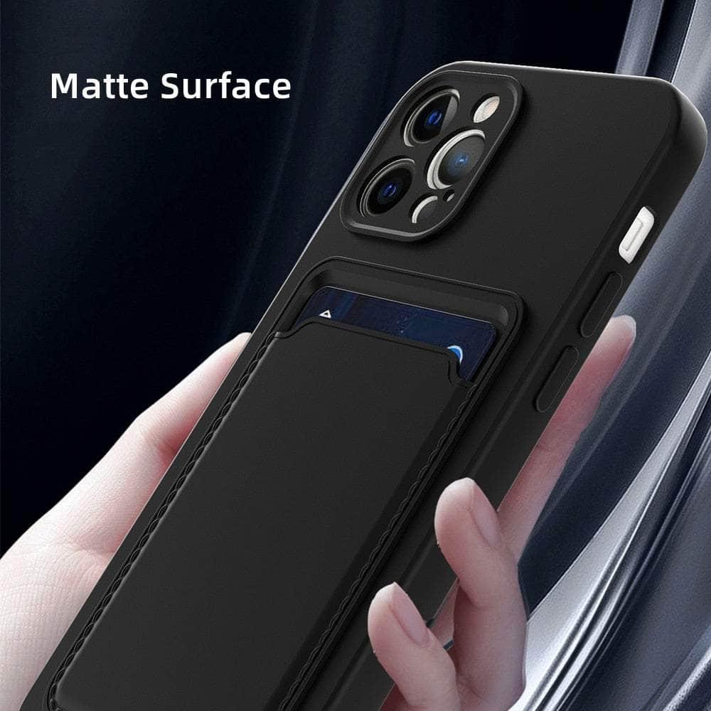 Premium Liquid Silicone iPhone 14 Pro Wallet Case with Card Holder - Slim Protective Cover for Everyday Use & Travel