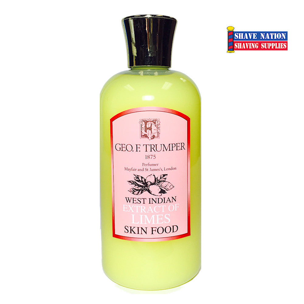 Geo F Trumper Skin Food Limes - Hydrating Facial Toner for Men, Natural Aftershave Balm & Moisturizer - Perfect for Post-Shave Care & Daily Skincare Routine