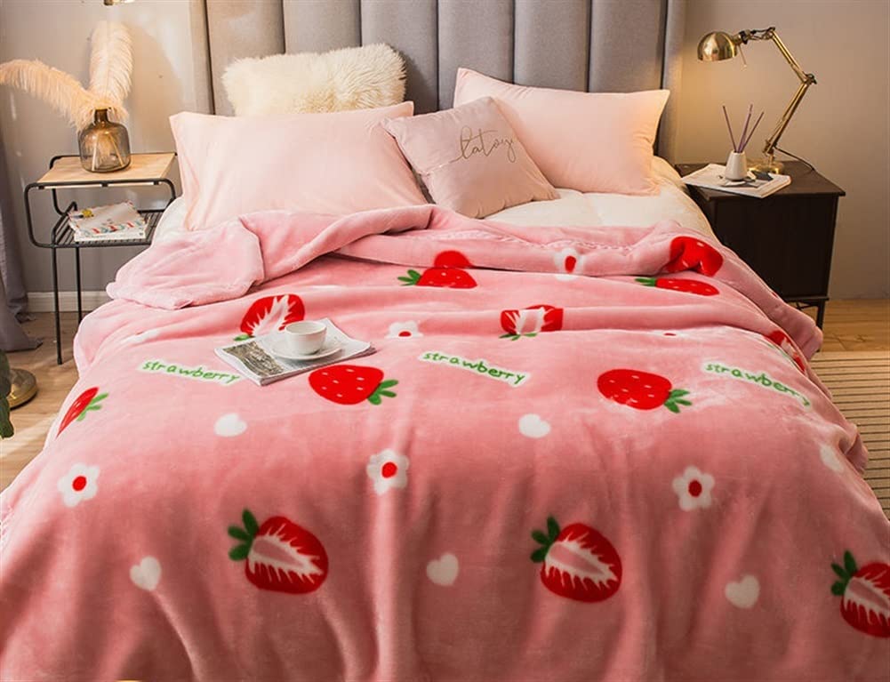 KUYIN Thick Fleece Blanket for Winter - Soft Black and White Striped Warm Bedding, 100x150cm (39x59 inches) - King Size Cozy Blanket for Bed, Couch, Sofa - Perfect for Cold Nights & Home Decor