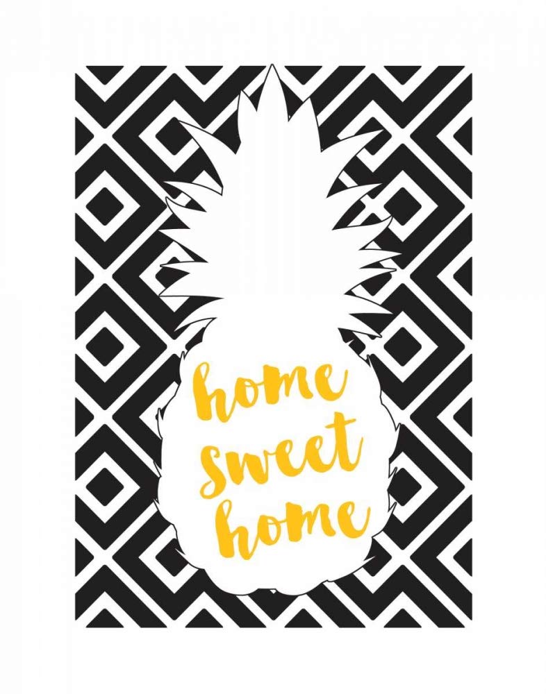 Home Sweet Home by Santos Bella Dos - 11x14 Inch Framed Wall Art Print Poster for Living Room, Bedroom & Office Decor